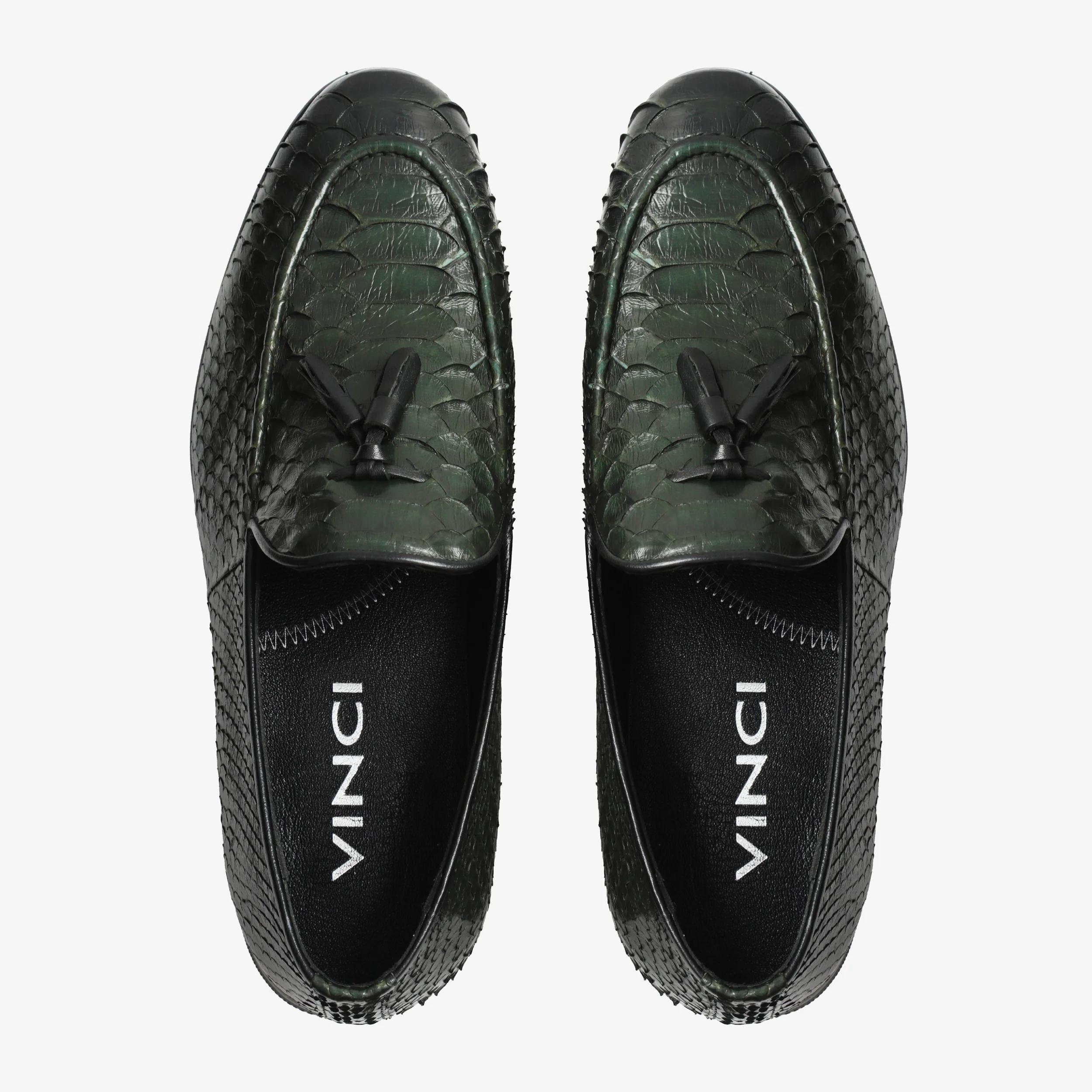 The Bethesda Green Pyhtn Skin Leather Tassel Loafer Men Shoe - Image 7