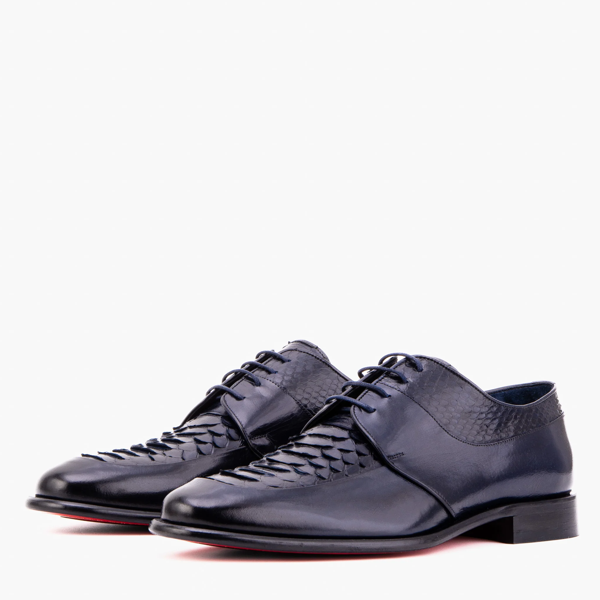 The Arven Navy Python Leather Men Shoe - Image 2