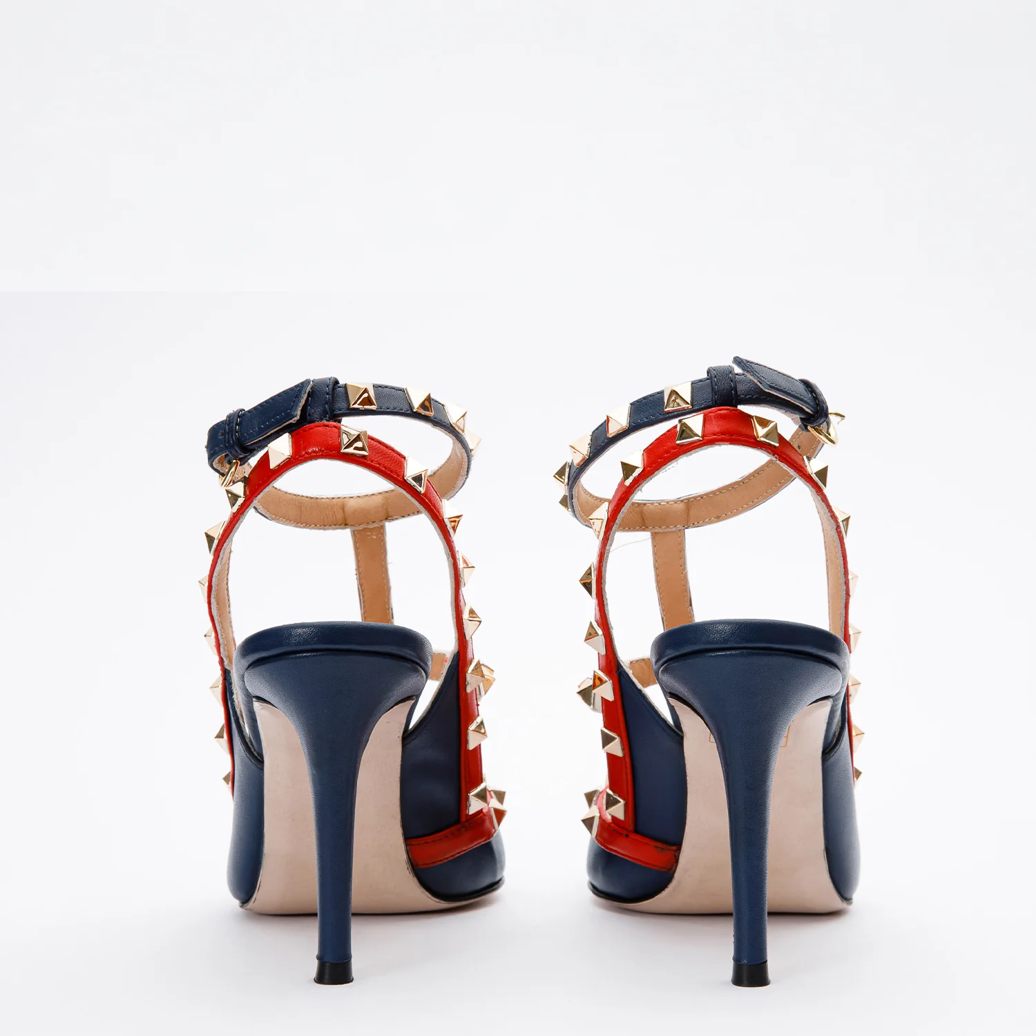 The Sogi Navy Blue Leather Slingback Women Sandal - Image 4