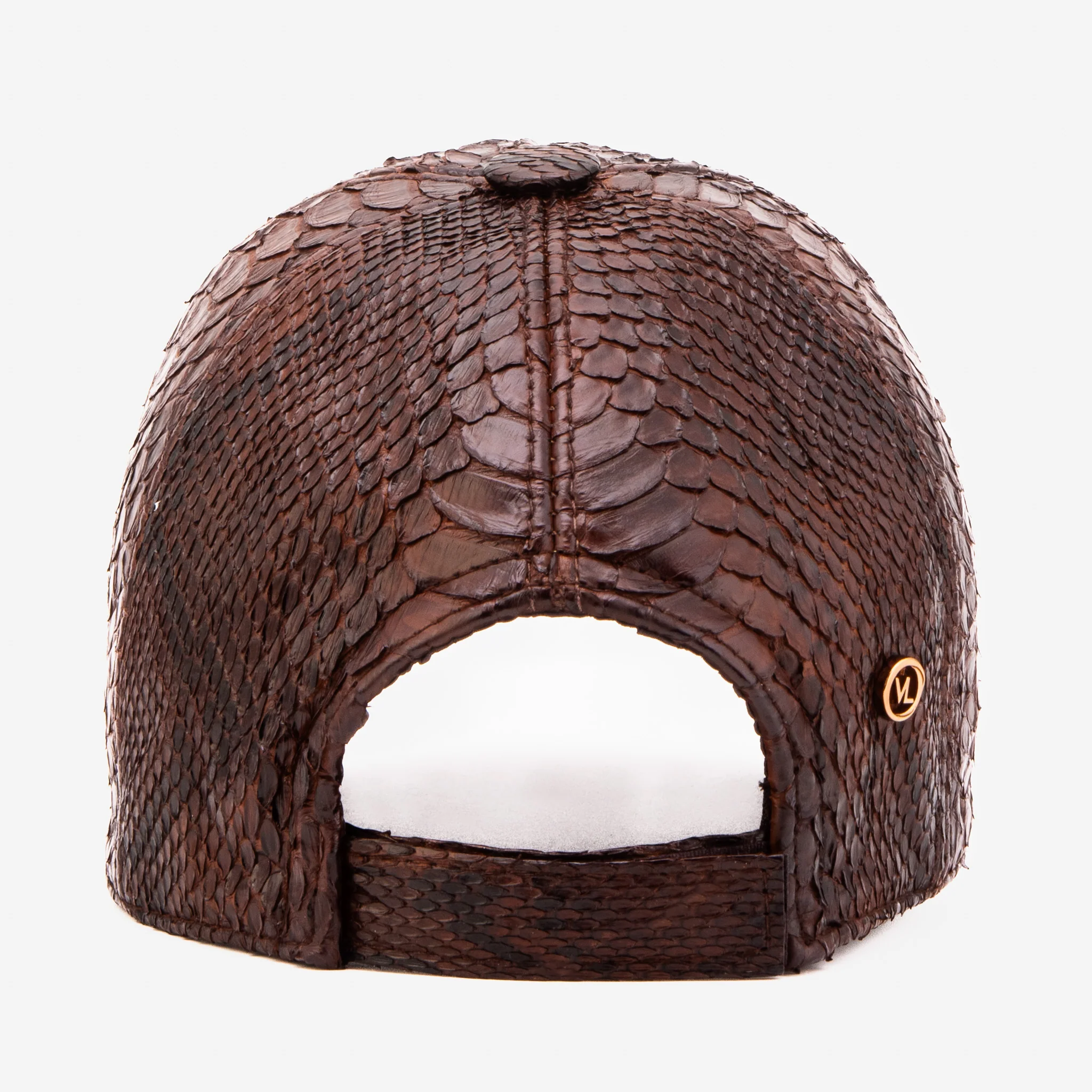 Boss Dark Brown Python Leather Cap - Image 5