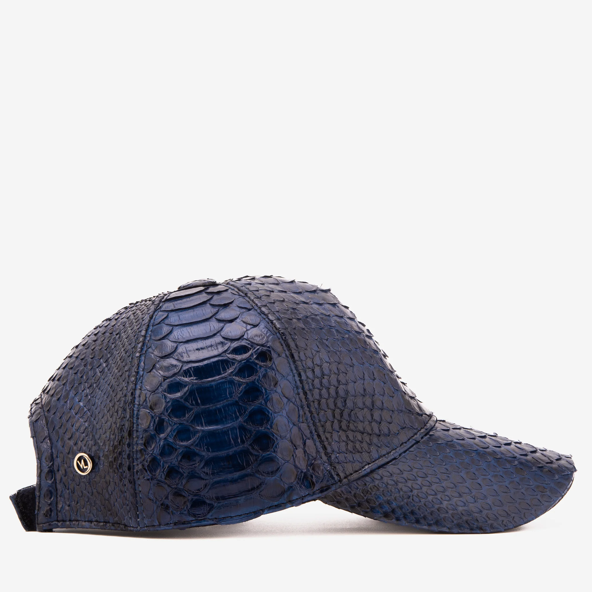 Boss Navy Blue Python Leather Cap - Image 6