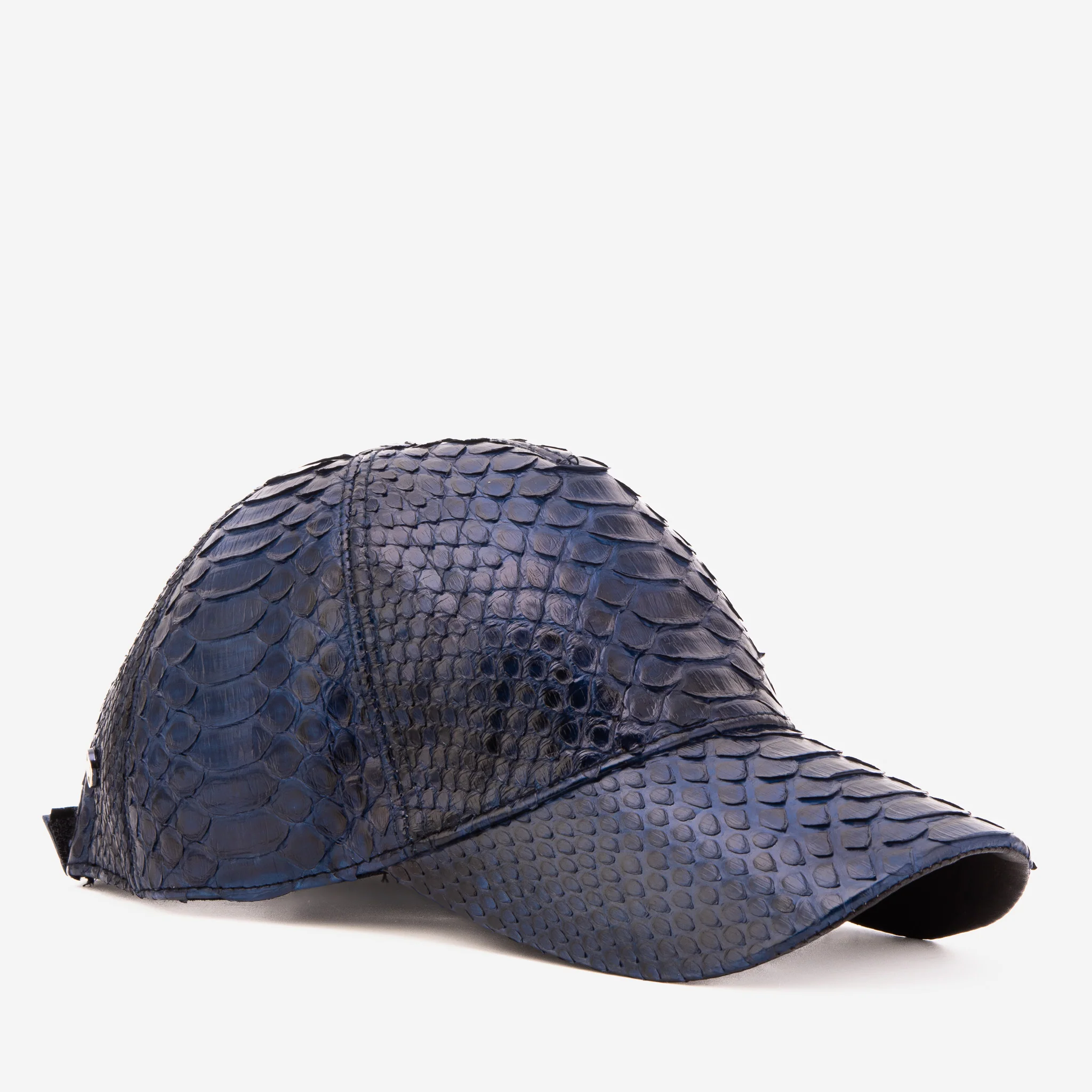 Boss Navy Blue Python Leather Cap - Image 7