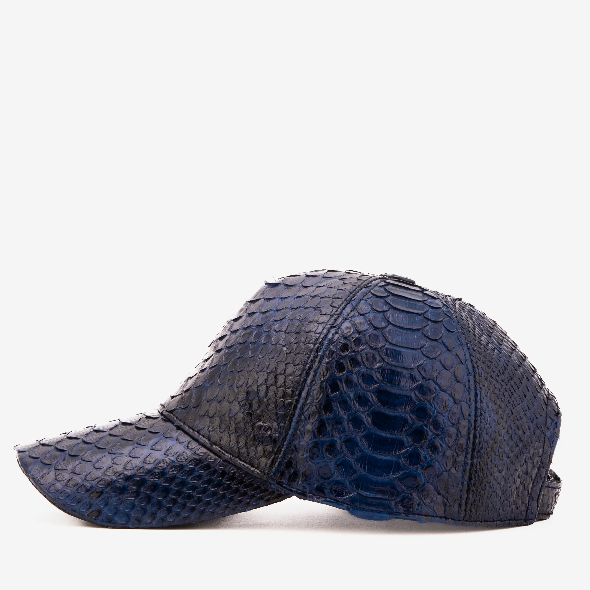 Boss Navy Blue Python Leather Cap - Image 8