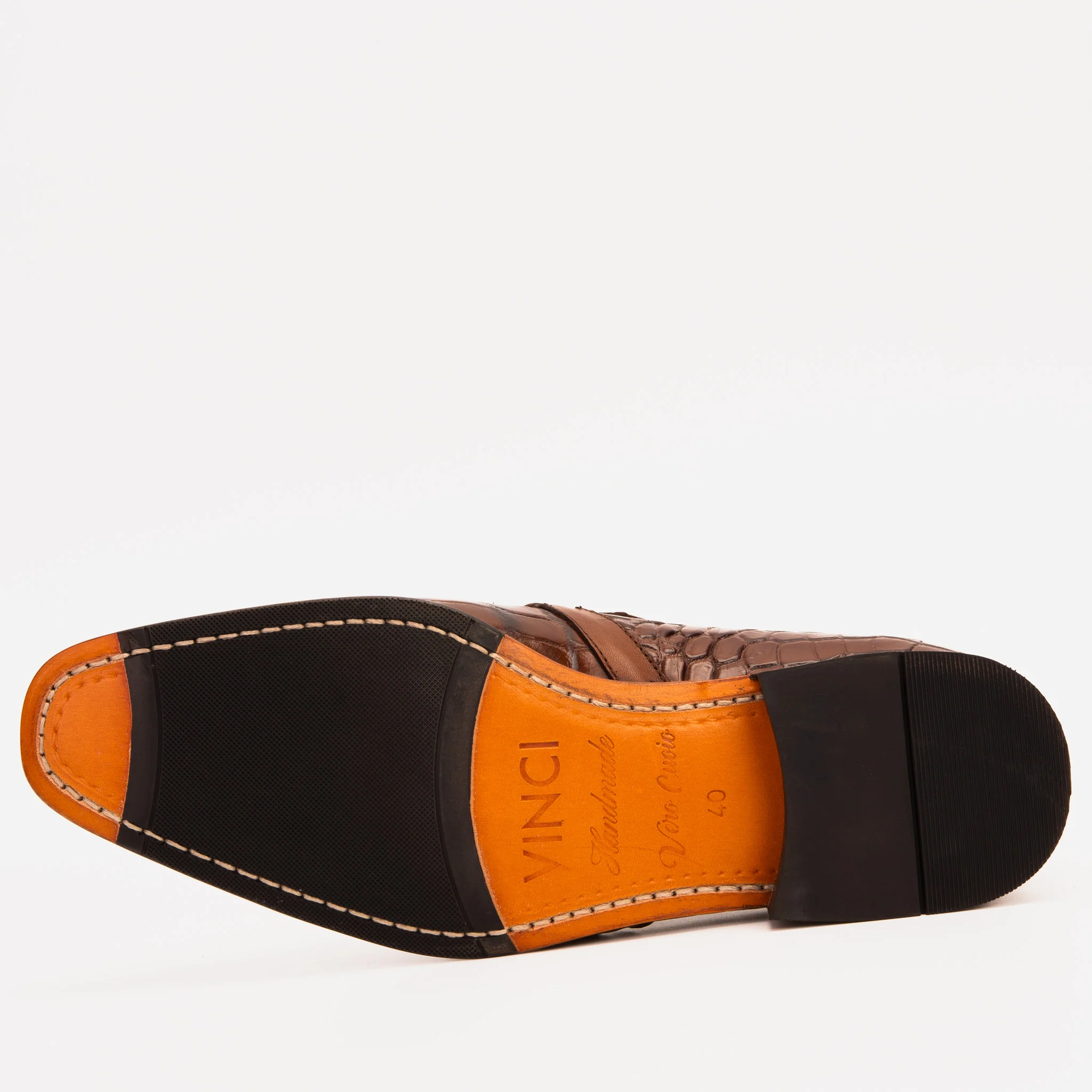 The Strat Single Monk Strap Cap Toe Brown Leather Handmade Men Shoe - Image 6