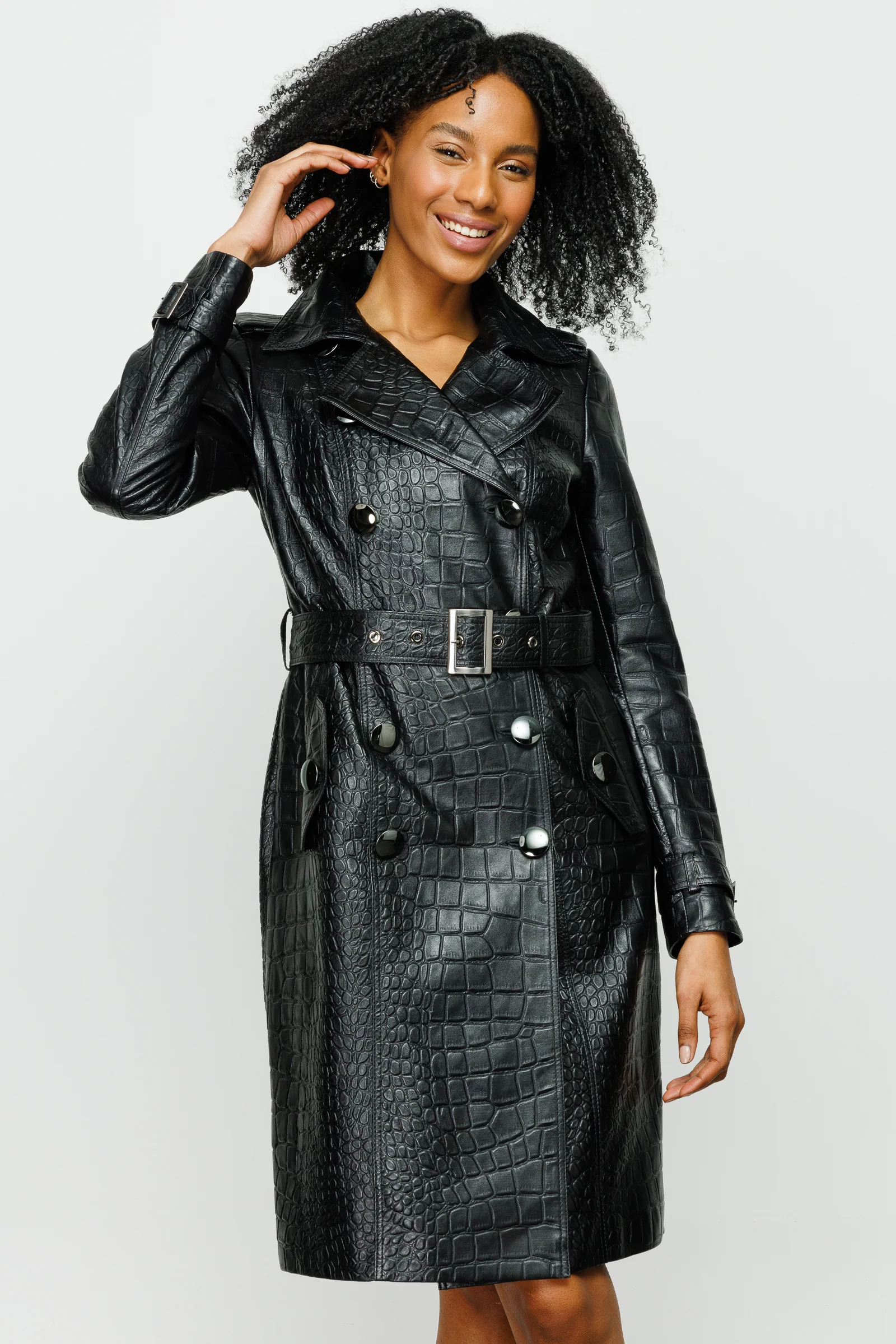 The Folcata Black Leather Women Jacket - Image 10