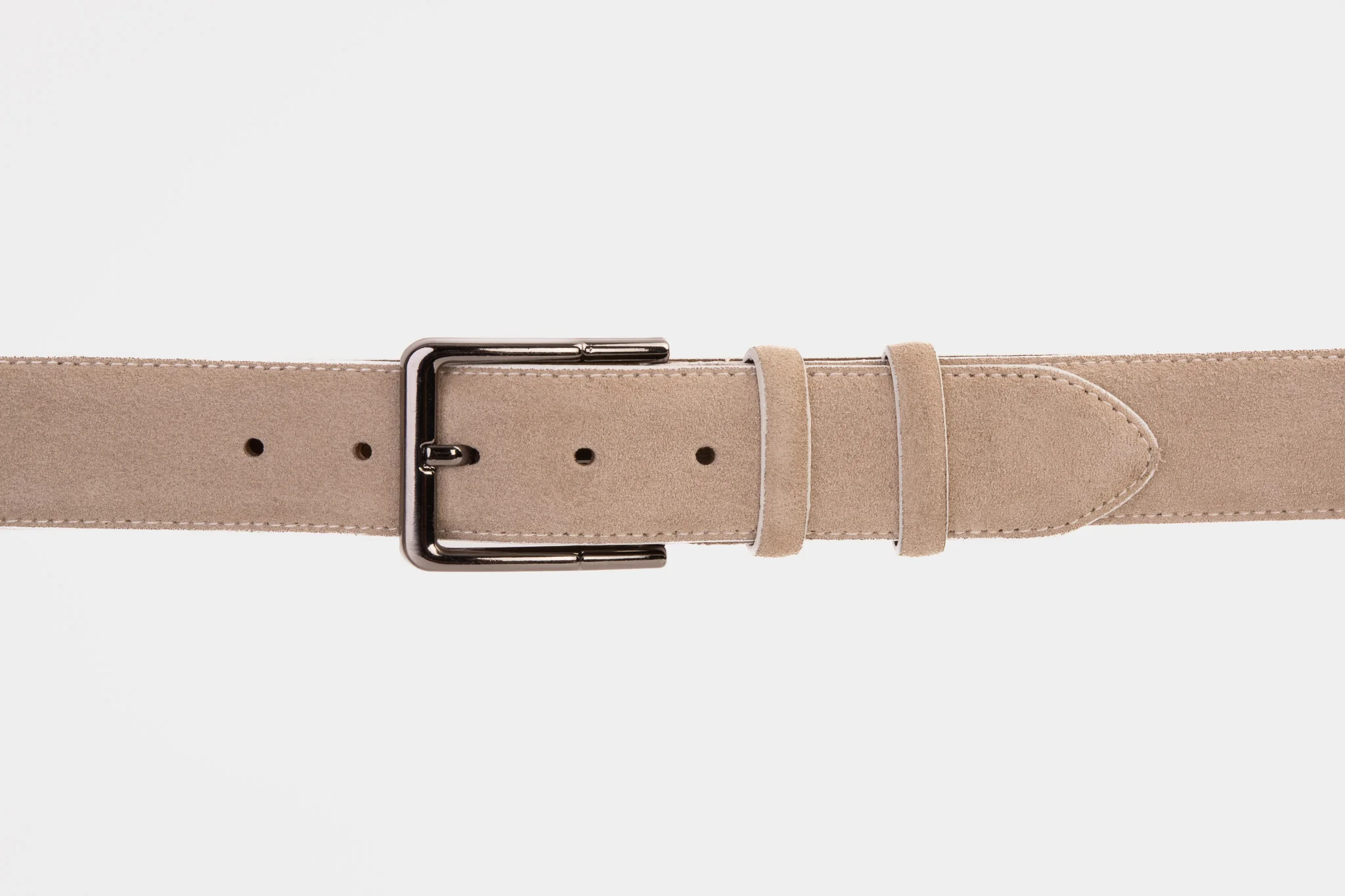 The Bari Beige Leather Belt - Image 2