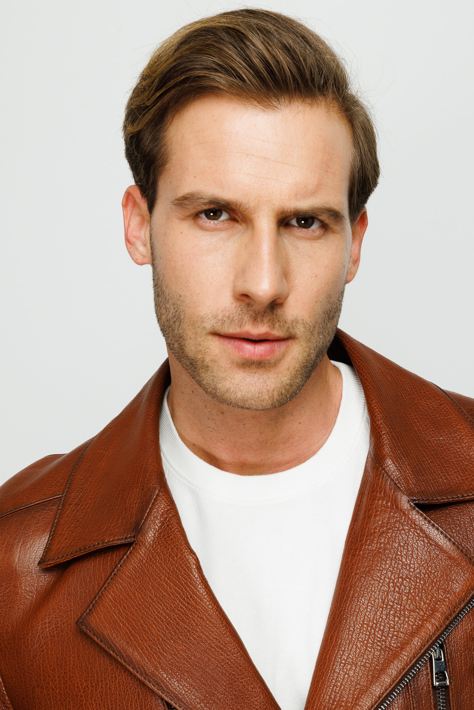 The Monola Tan Leather Men Jacket - Image 11
