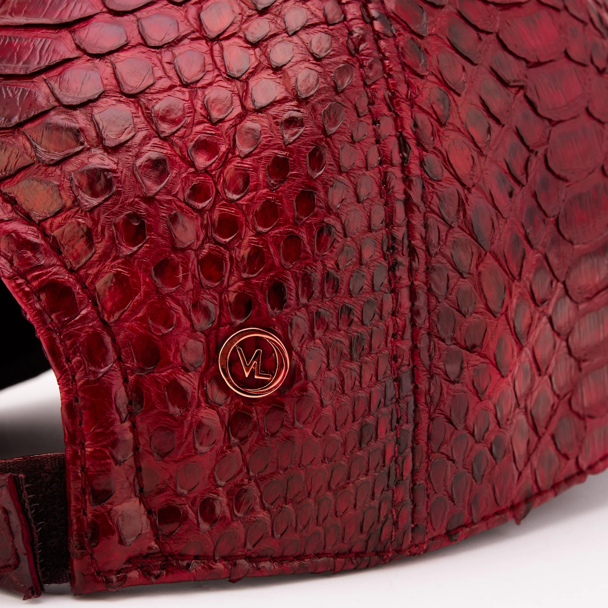 Boss Burgundy Leather Cap - Image 4