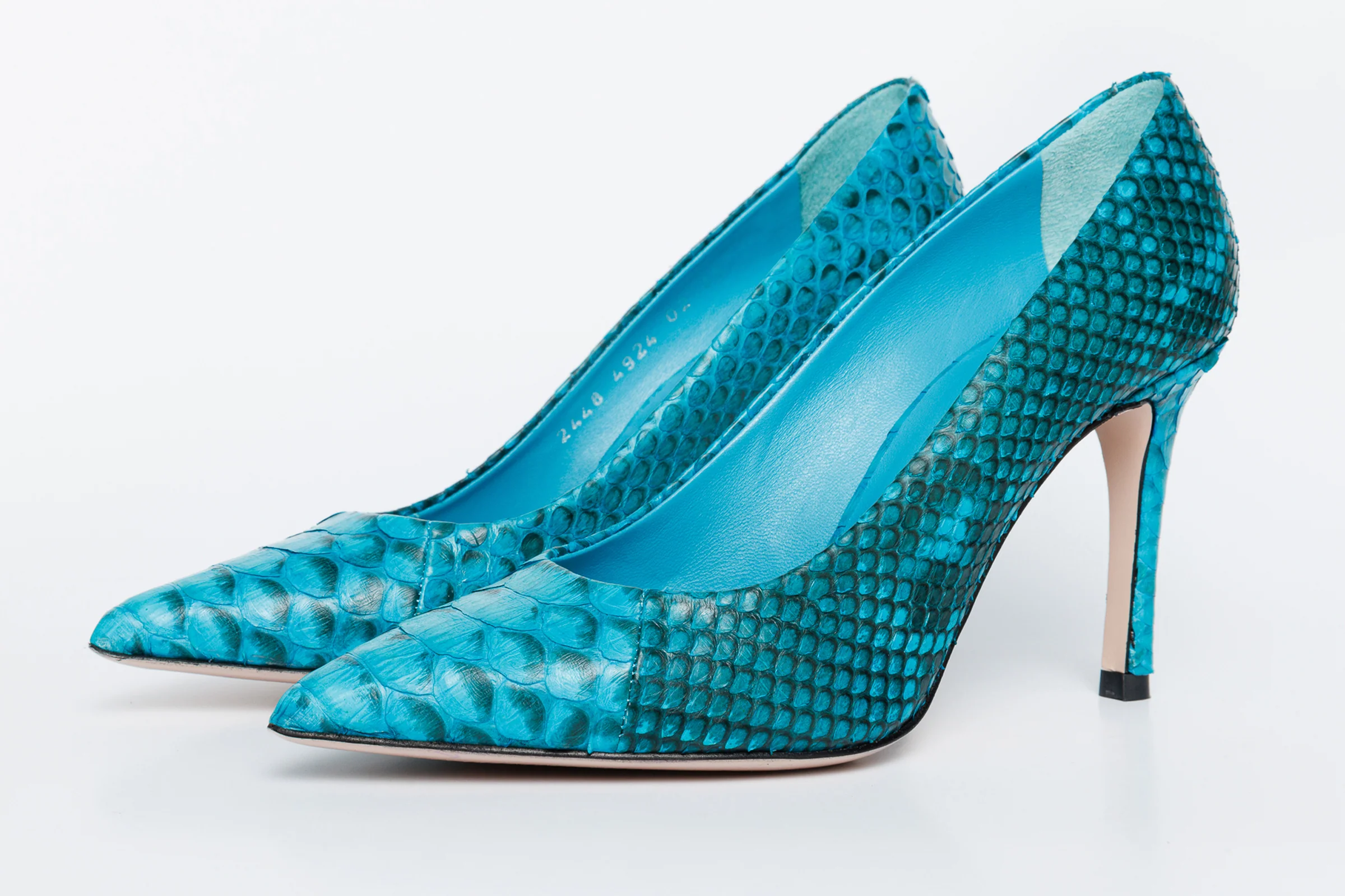 The Queenn Turquoise Pythn Leather Pump Women Shoe - Image 3