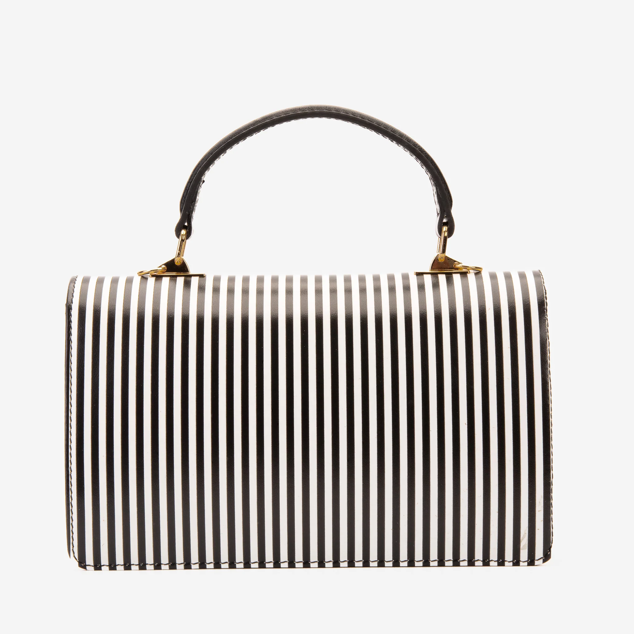 The Santa Amaro Striped Leather Handbag - Image 3