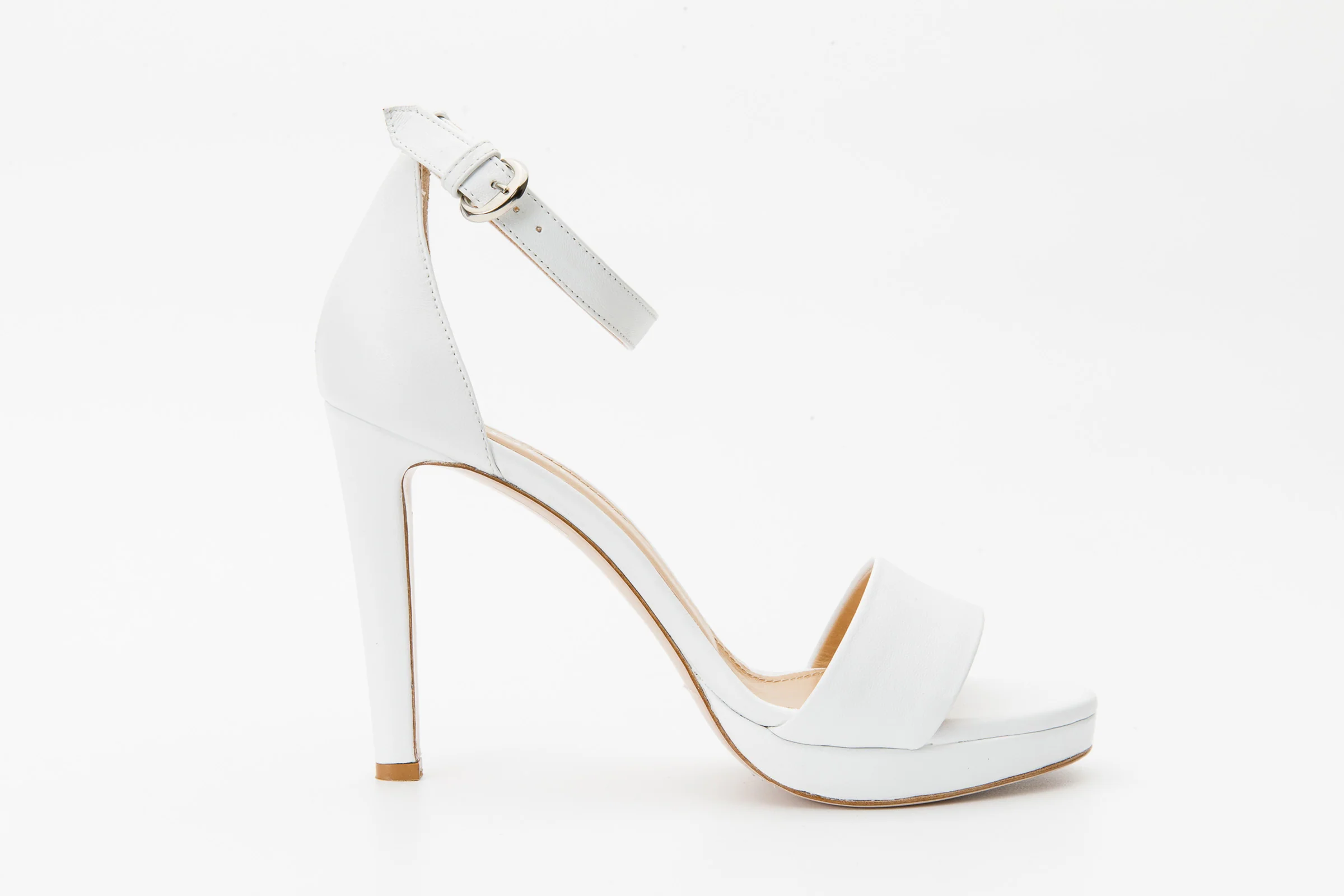 The Aksu White Leather Ankle Strap Women Sandal Final Sale! - Image 5