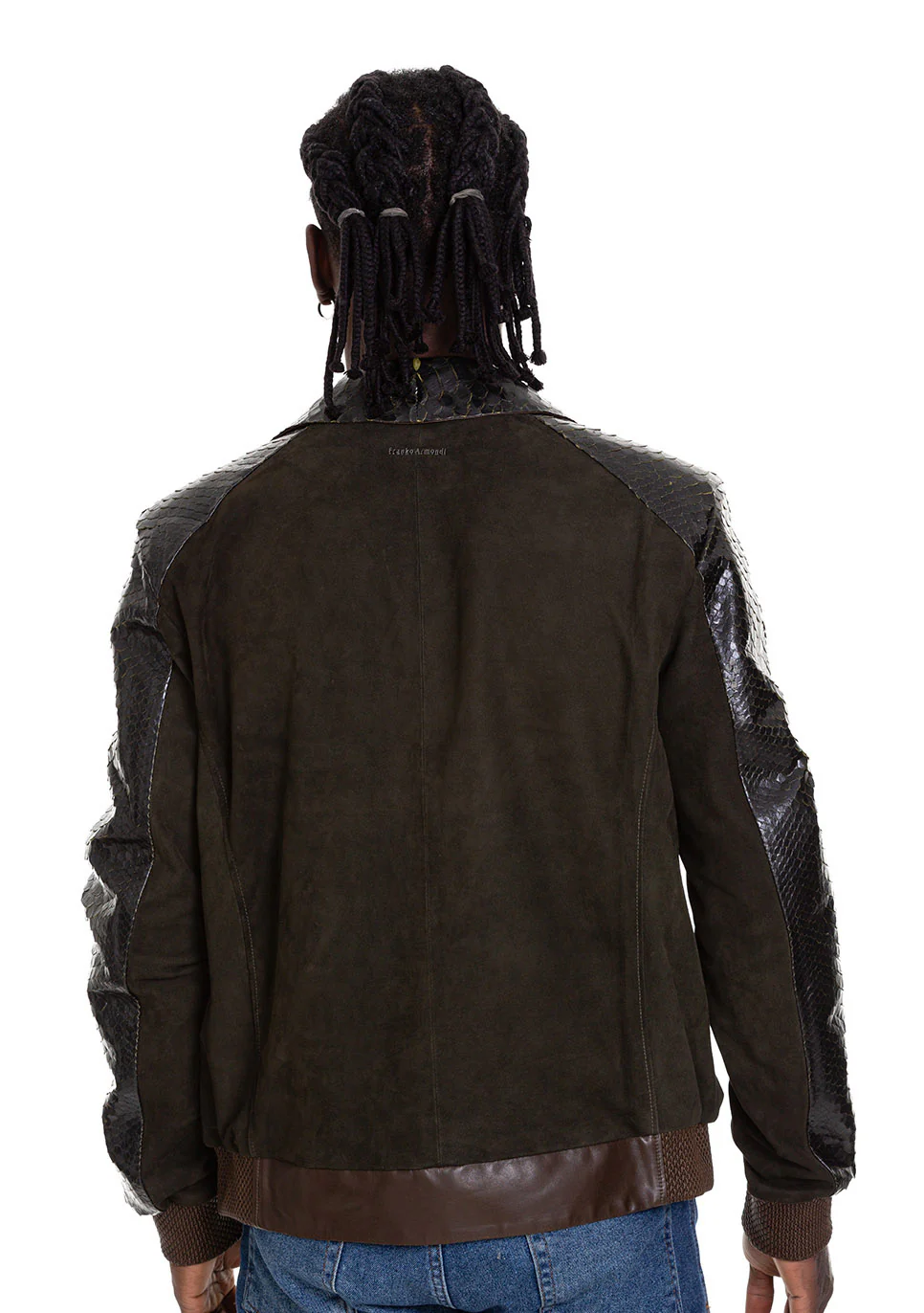 The Albendin Green Leather Men Jacket - Image 4