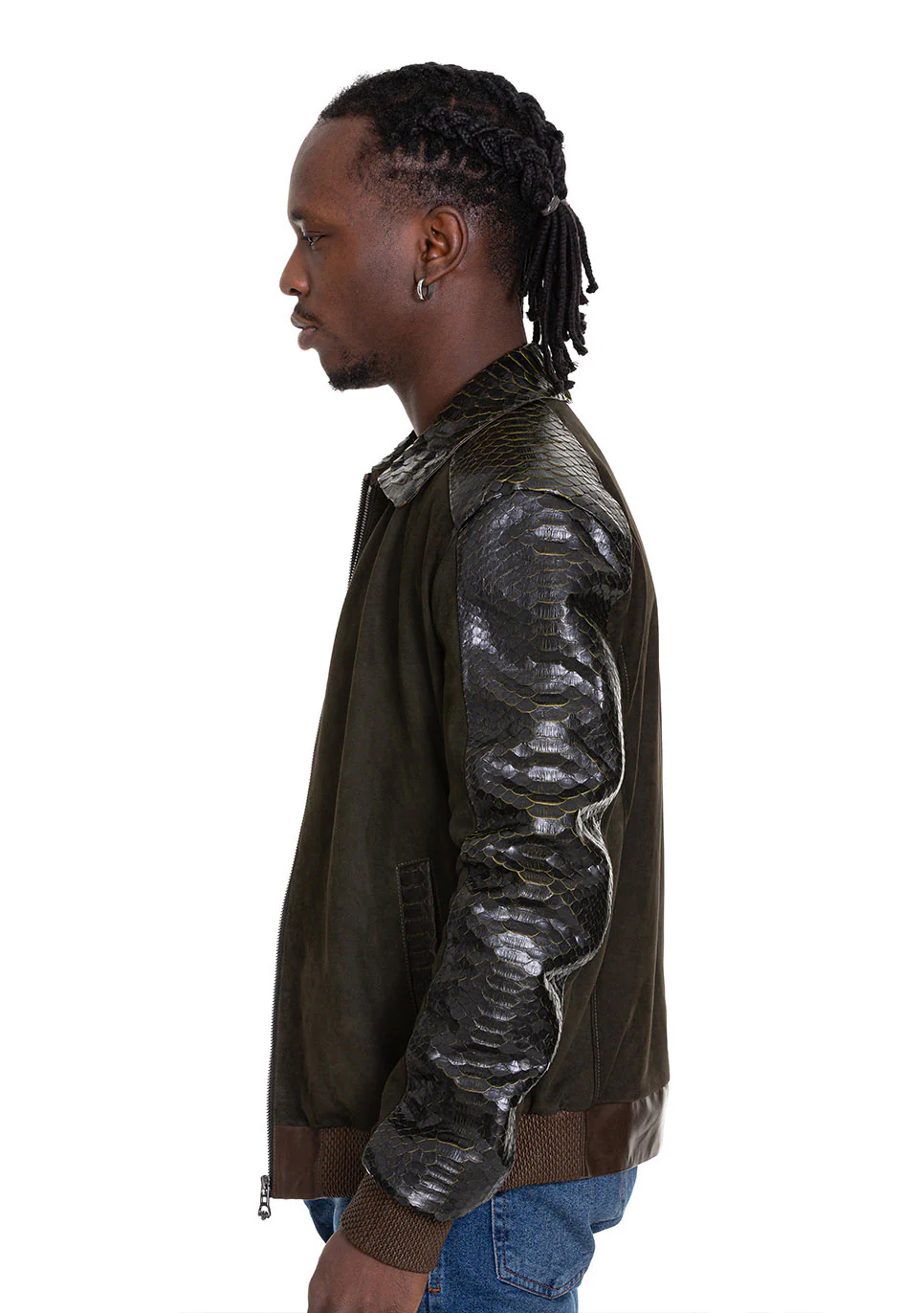 The Albendin Green Leather Men Jacket - Image 5