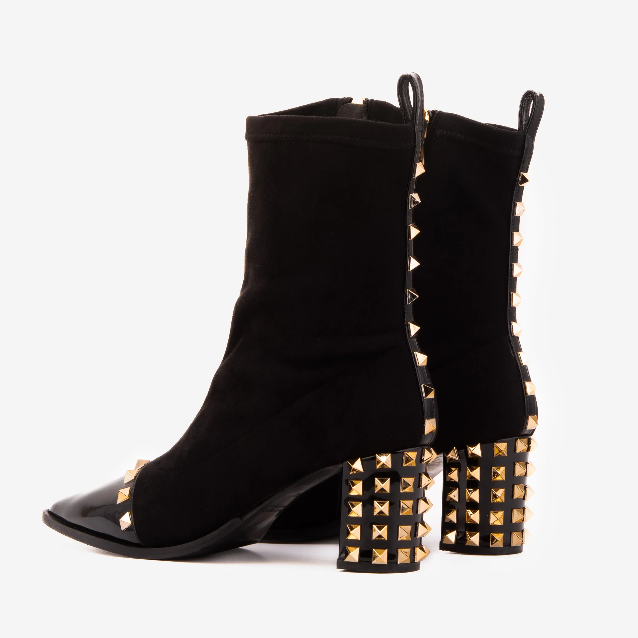 The Amethyst Studded Black Suede Leather Women’s Boot - Image 4