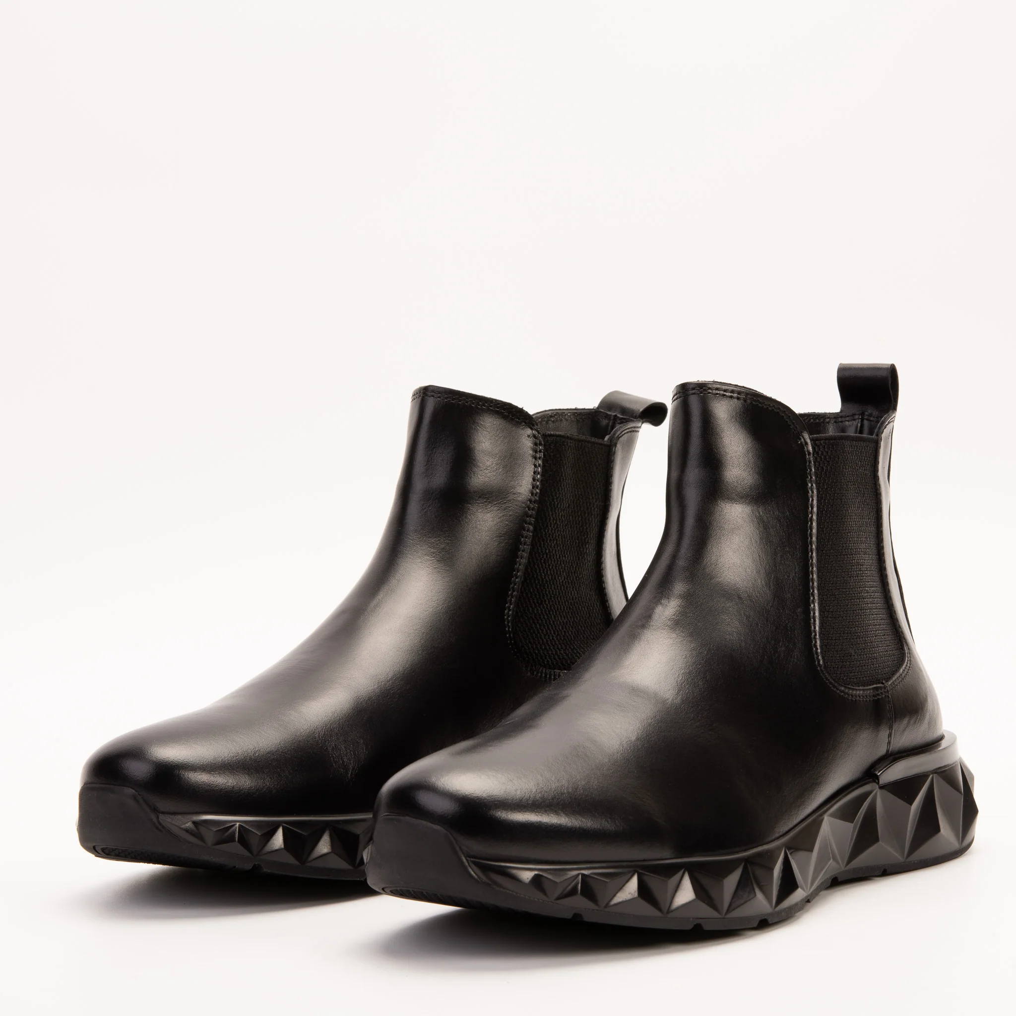 The Apex Black Leather Men Chelsea Boot - Image 2