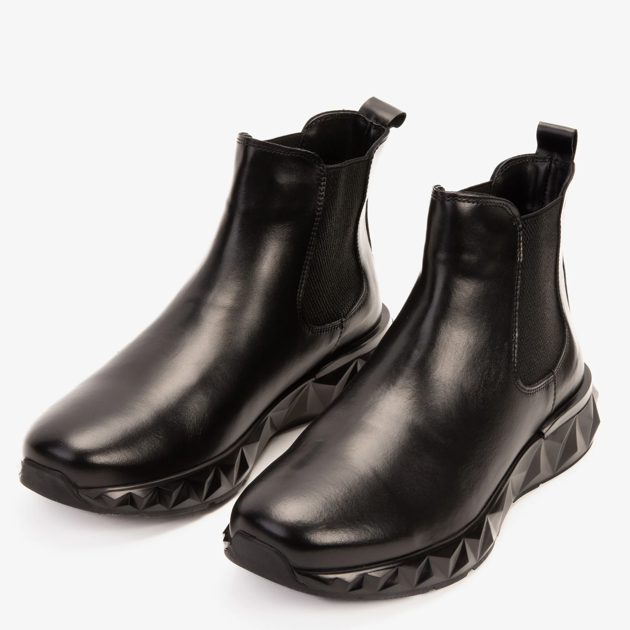 The Apex Black Leather Men Chelsea Boot - Image 6