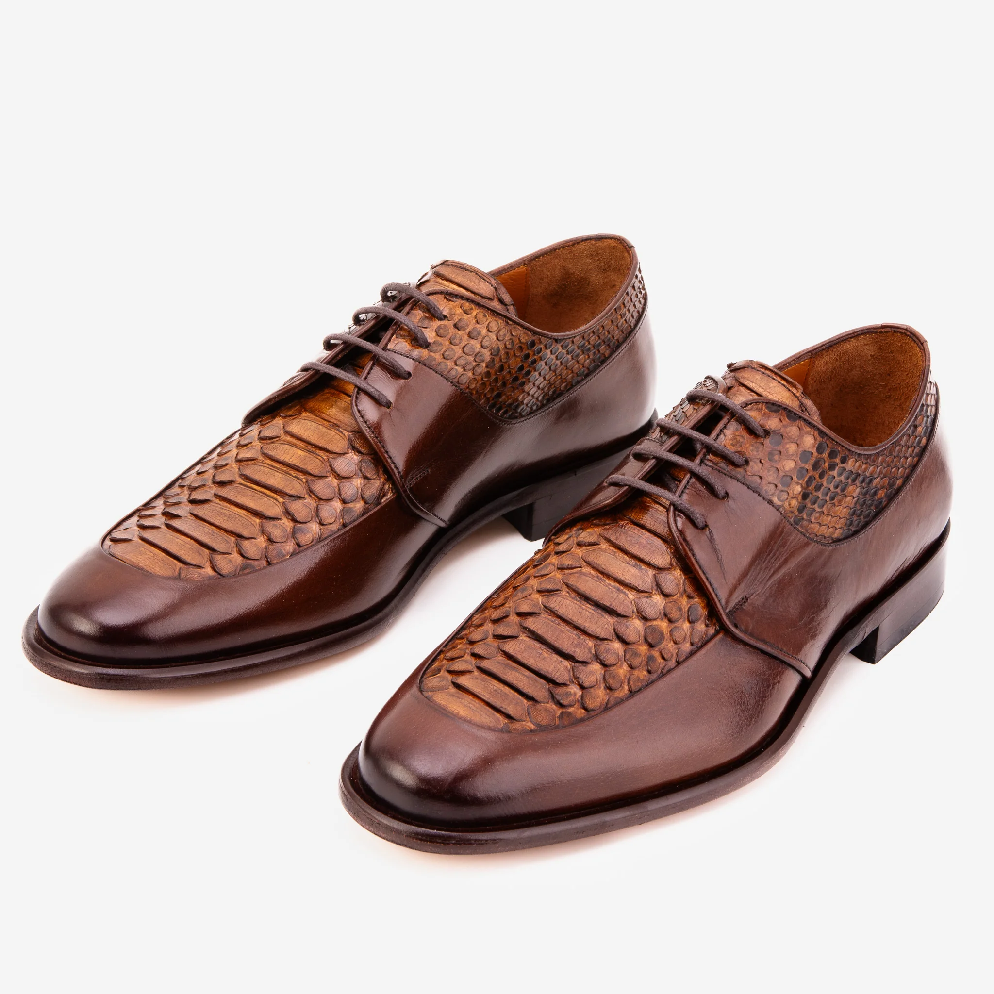 The Arven Tan Python Leather Men Shoe - Image 4