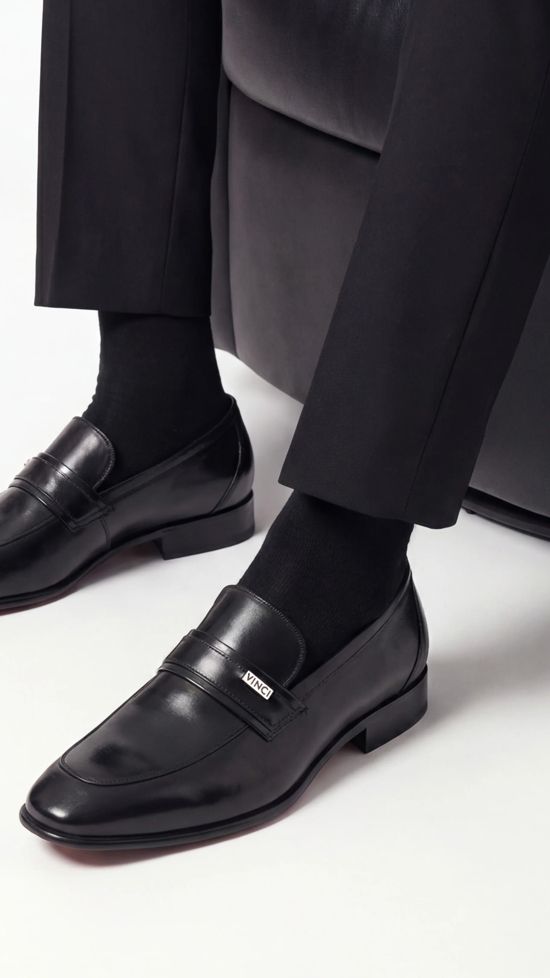 The Ashford Black Baby Buffalo Leather Loafer Men Shoe - Image 9