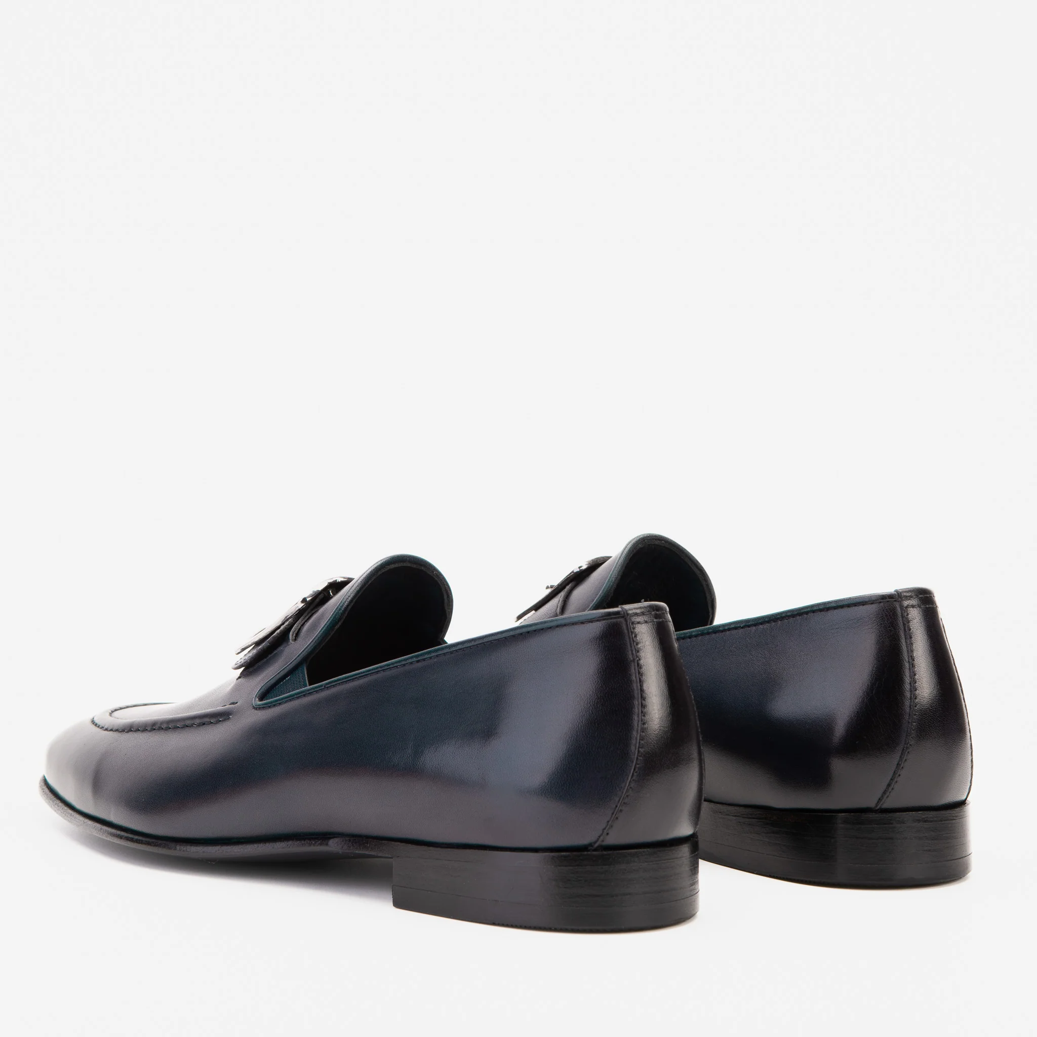 The Astoria Navy Buffalo Leather Men’s Loafer - Image 7