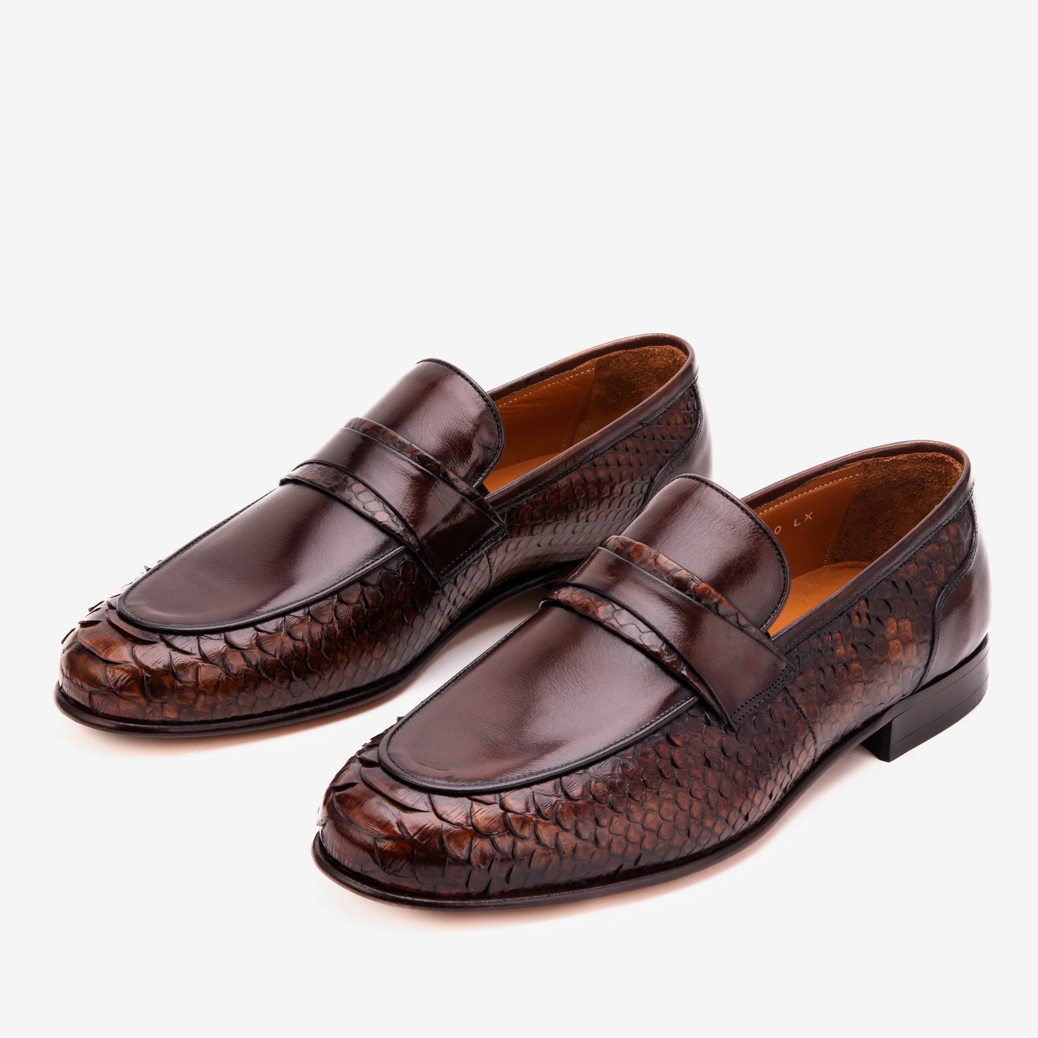 The Aurelio Python & Baby Buffalo Leather Penny Loafer - Image 5