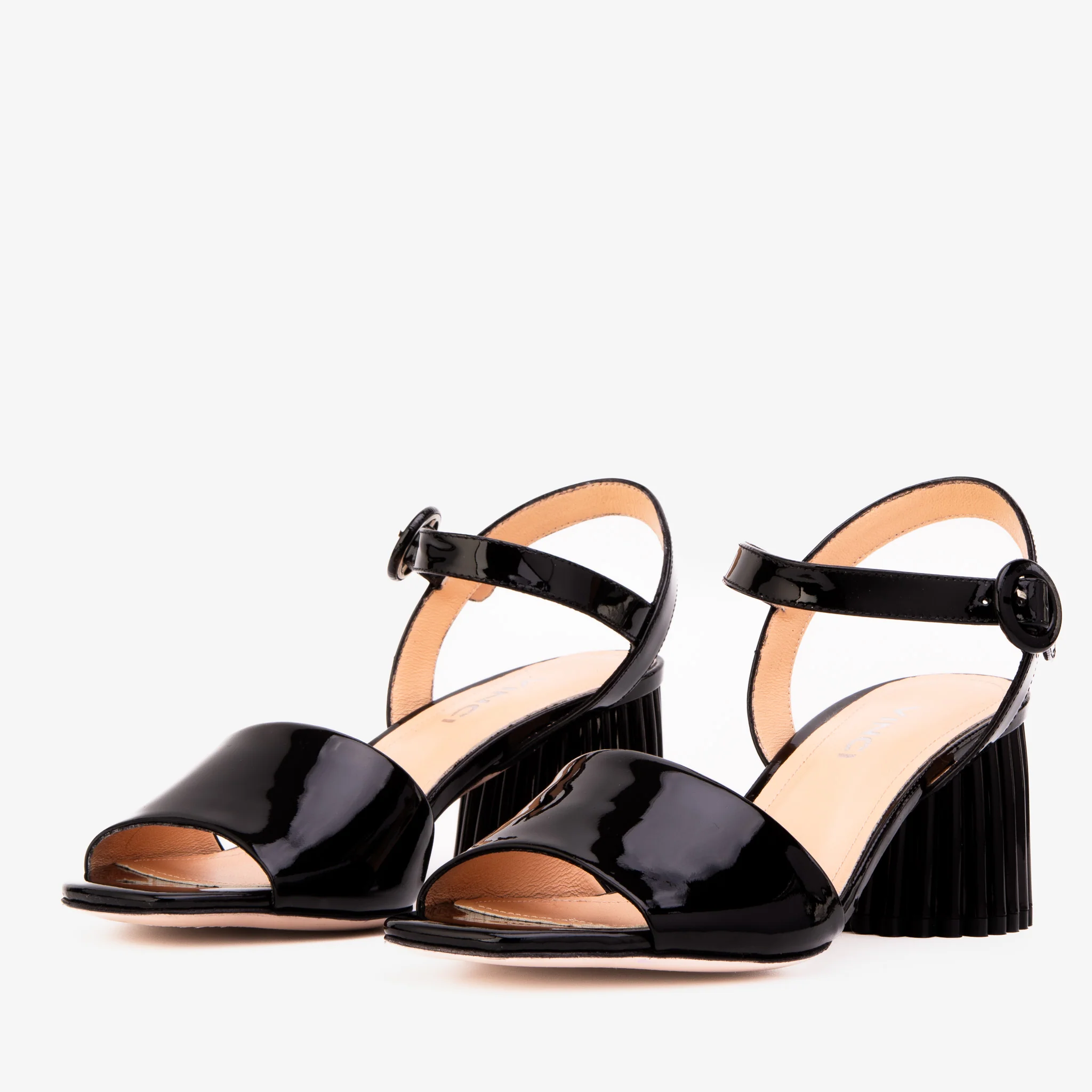 The Bamba Black Patent Leather Women Sandal - Image 3