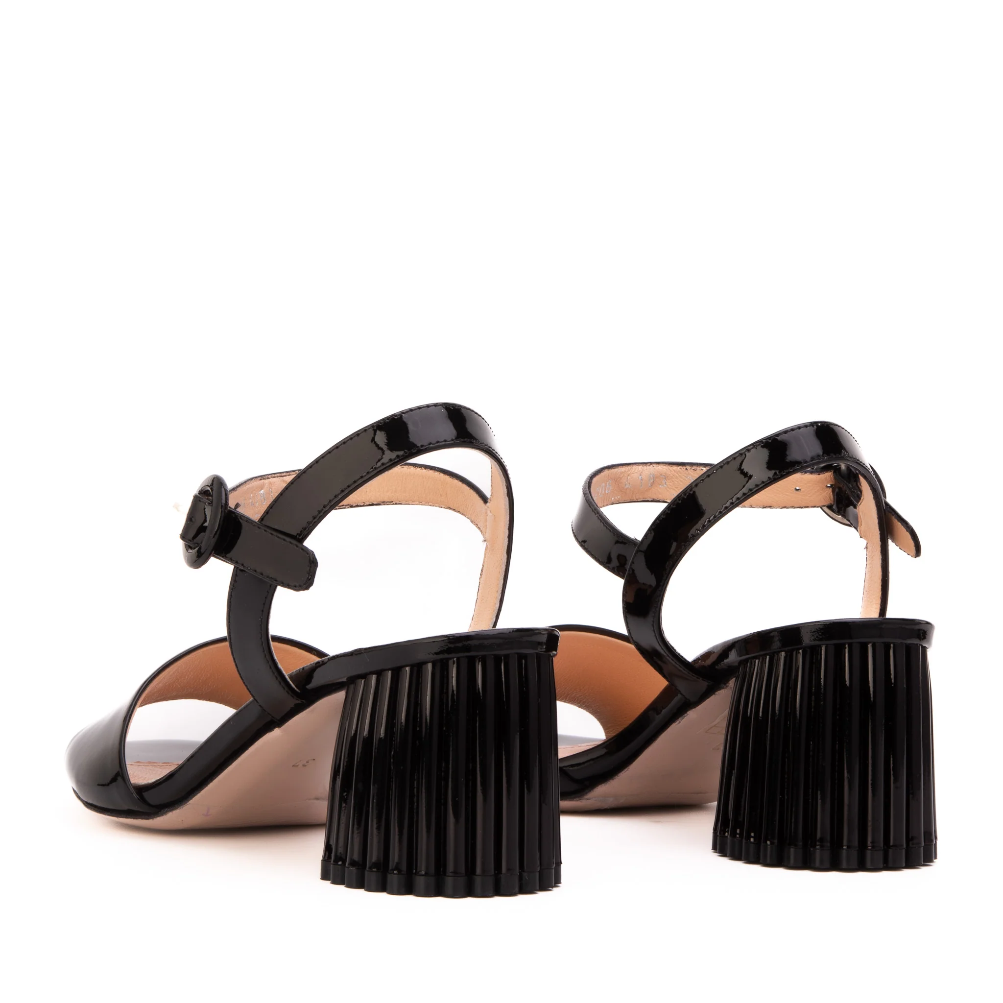 The Bamba Black Patent Leather Women Sandal - Image 4