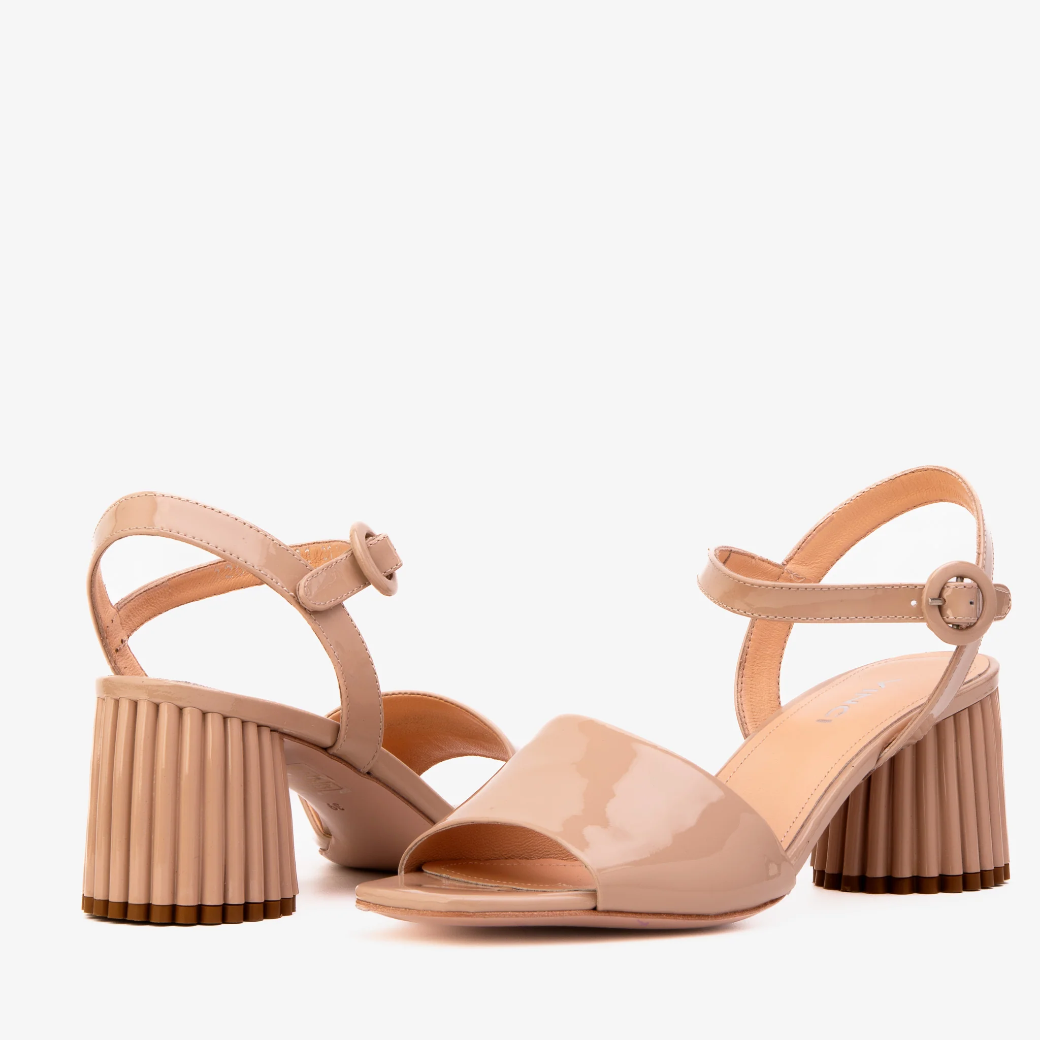 The Bamba Cream Patent Leather Women Sandal - Image 4
