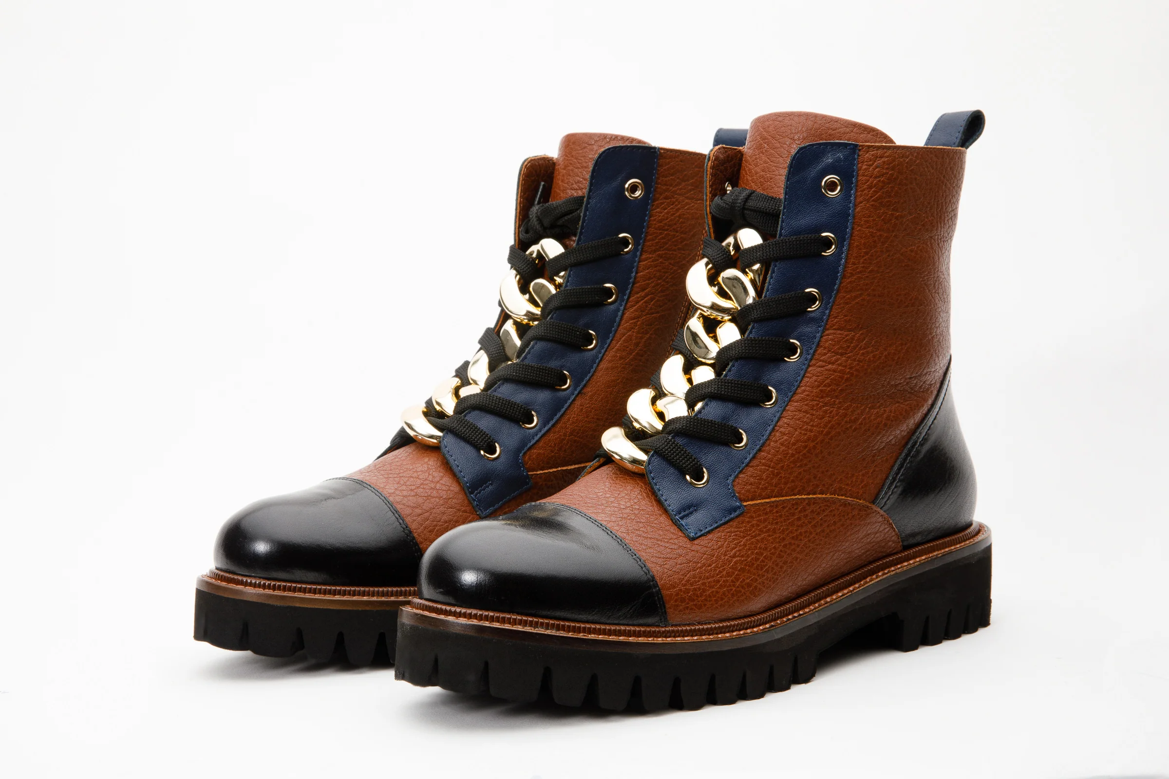 The Belgrad Brown Leather Lace-Up Ankle Women Boot With a Side Zipper Final Sale! - Image 4