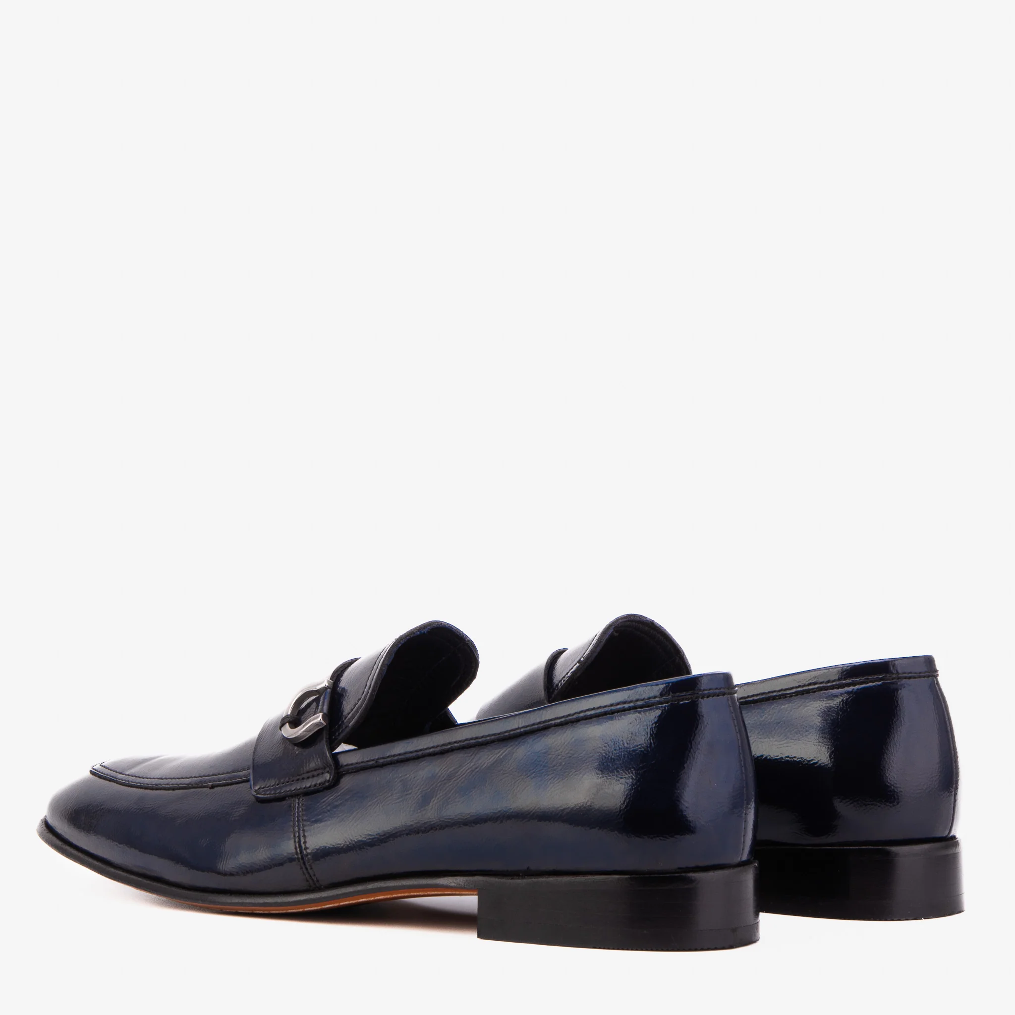 The Blackwell Navy Patent Bit Loafer Men Shoe - Image 4