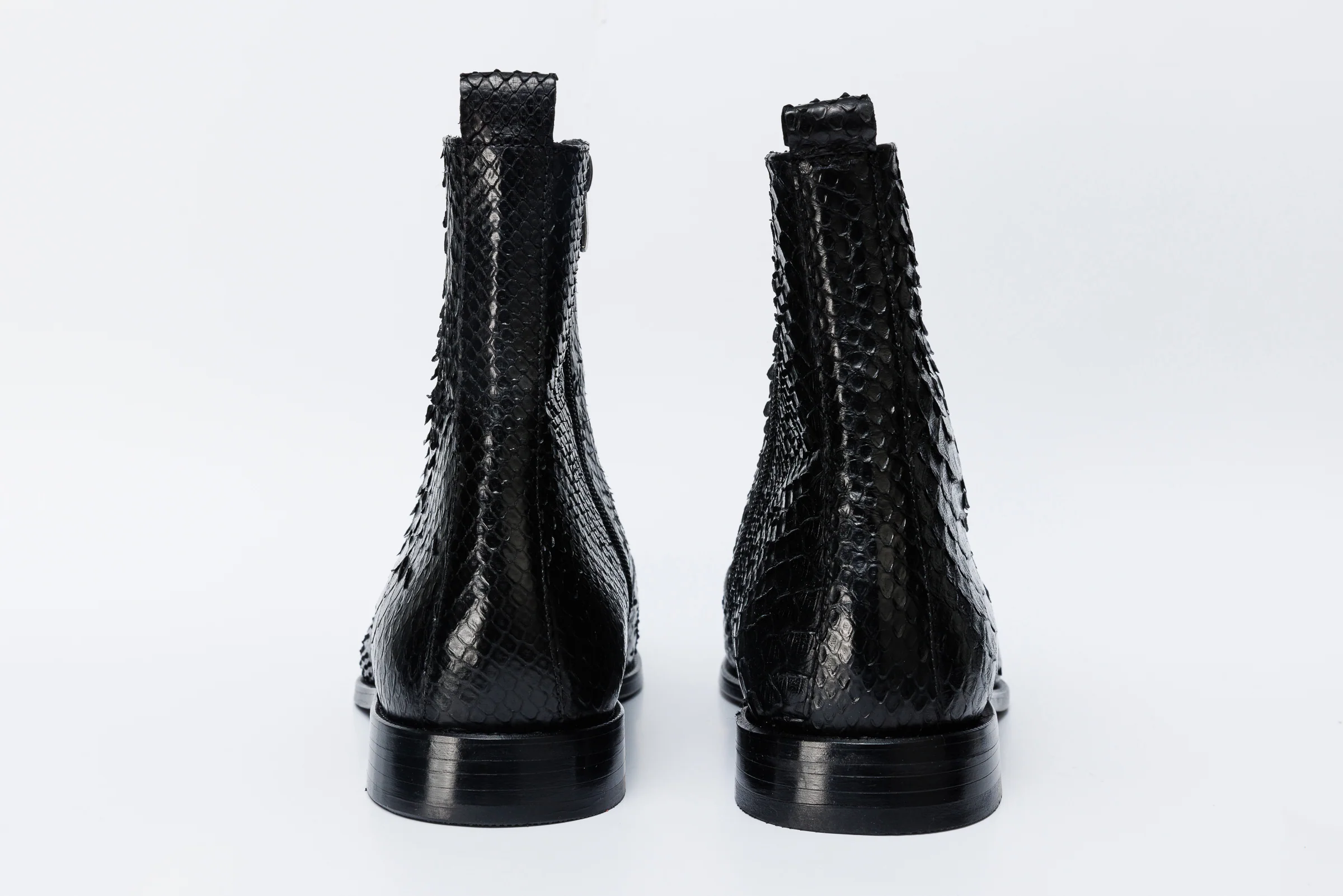 The Boss Black Pythn Snk Zip-Up Leather Men Boot Limited Edition - Image 5