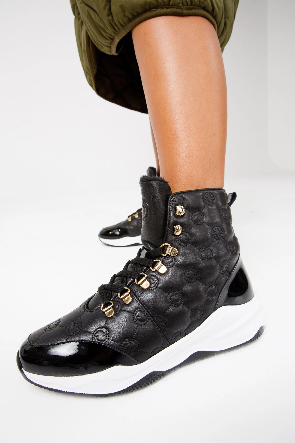 The Cambridge Black Quilted Leather Ankle Women Boot Final Sale! - Image 7