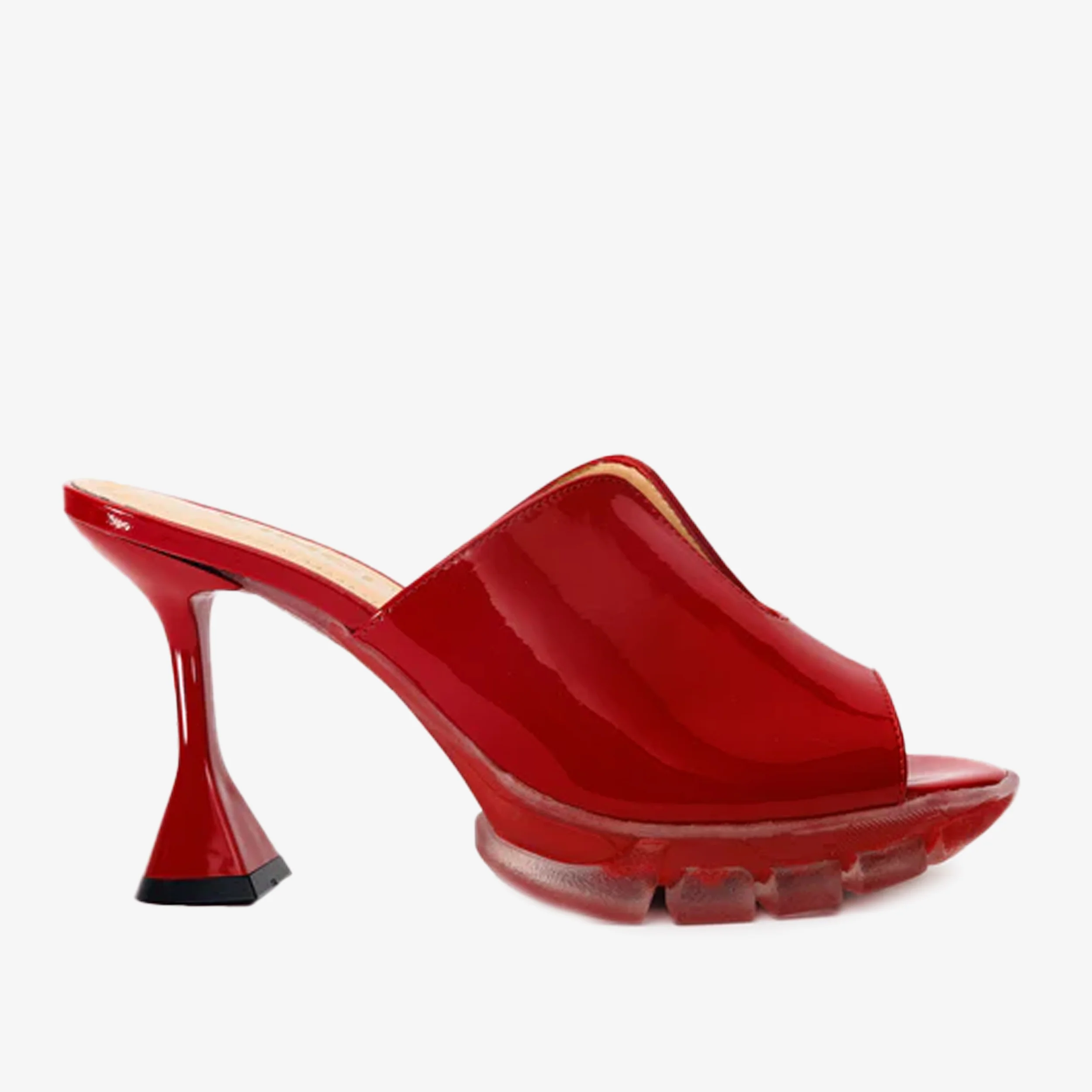 The Caratal Red Patent Leather Women Sandal - Image 2