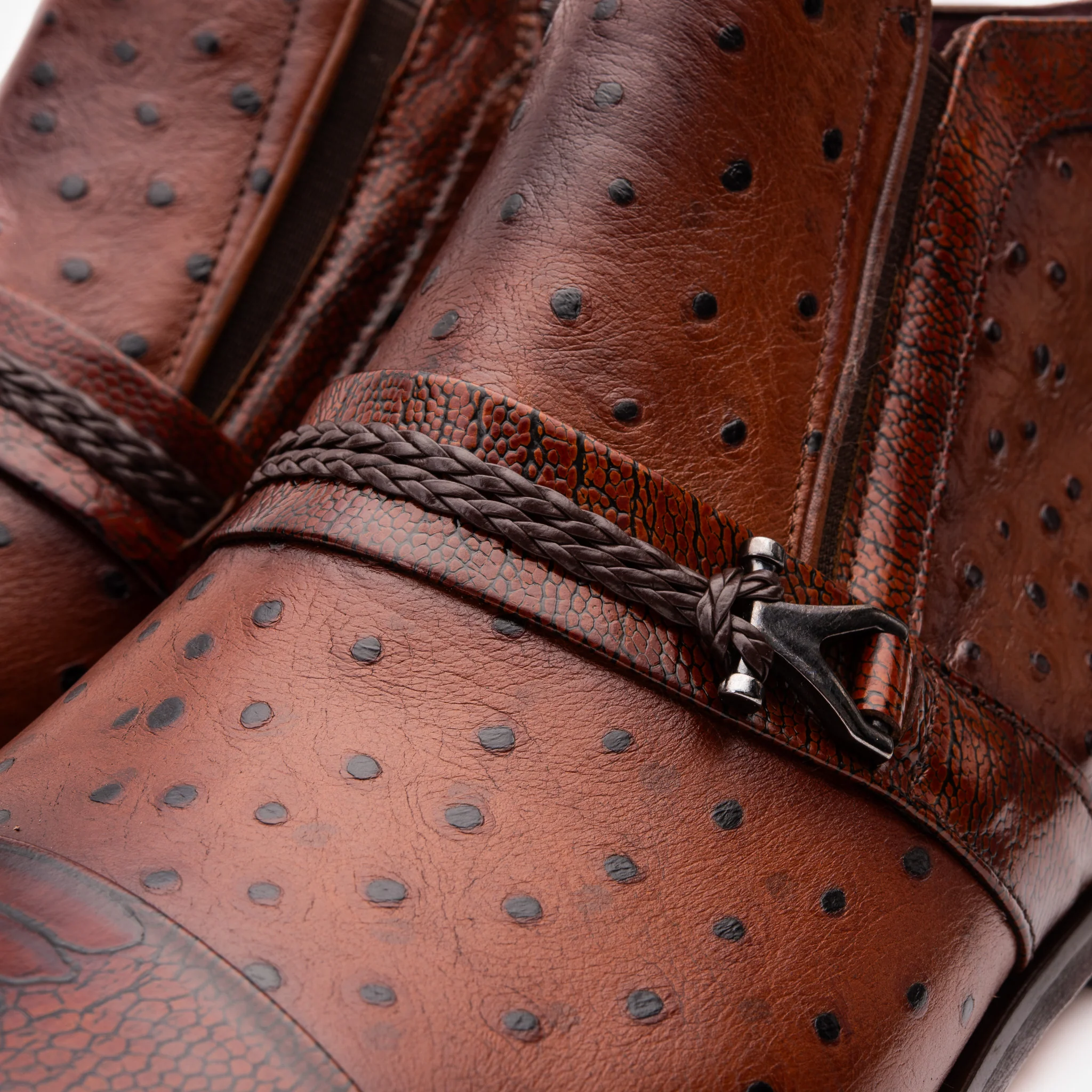 The Dallas Tan Leather Bit Ankle Zip-Up Dress Men Boot - Image 9