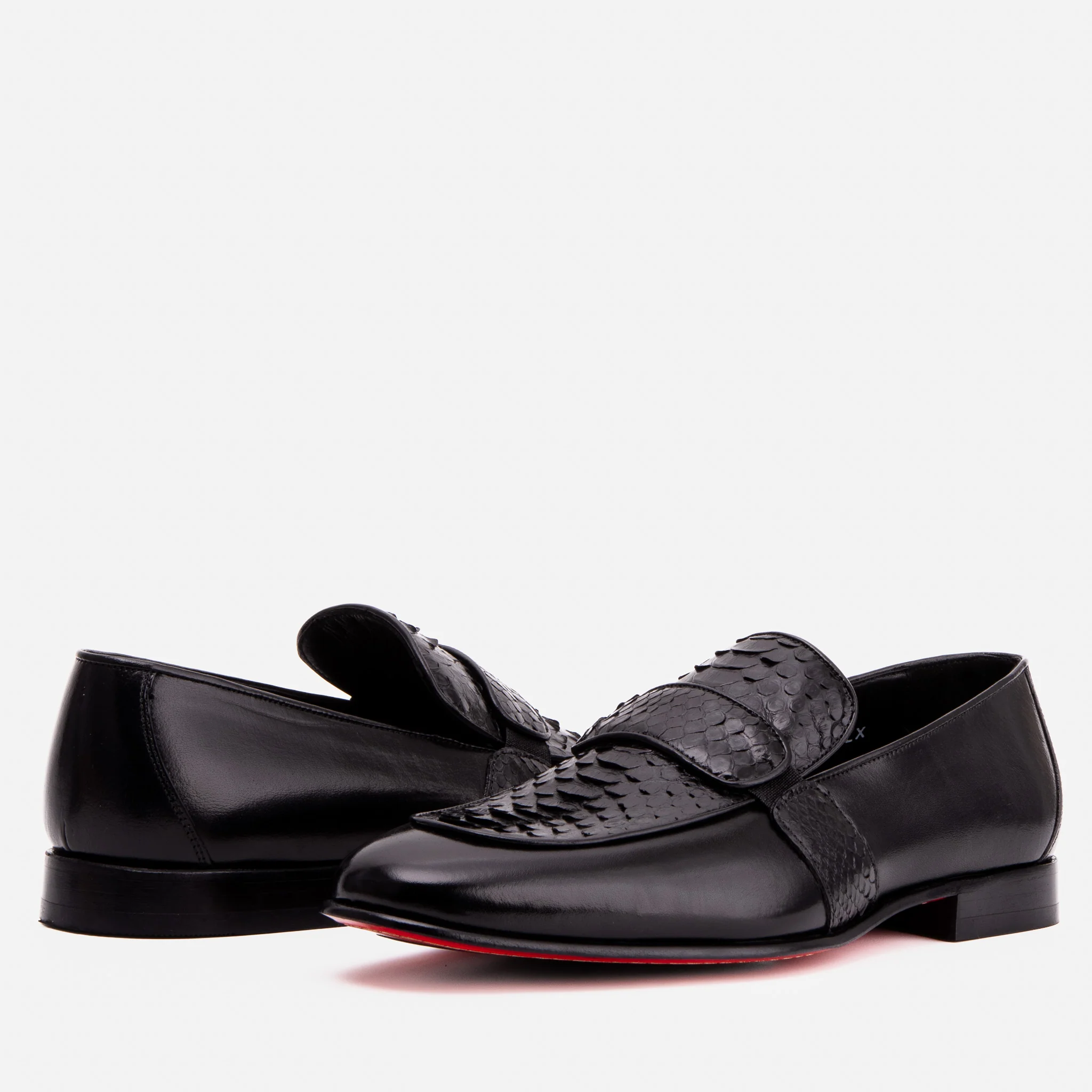 The Dorian Black Python & Baby Buffalo Leather Loafer Men Shoe - Image 5