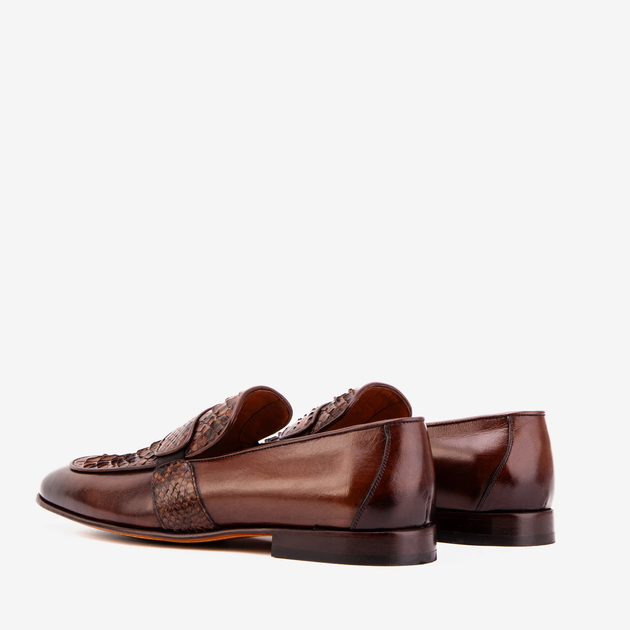 The Dorian Tan Python & Baby Buffalo Leather Loafer Men Shoe - Image 6