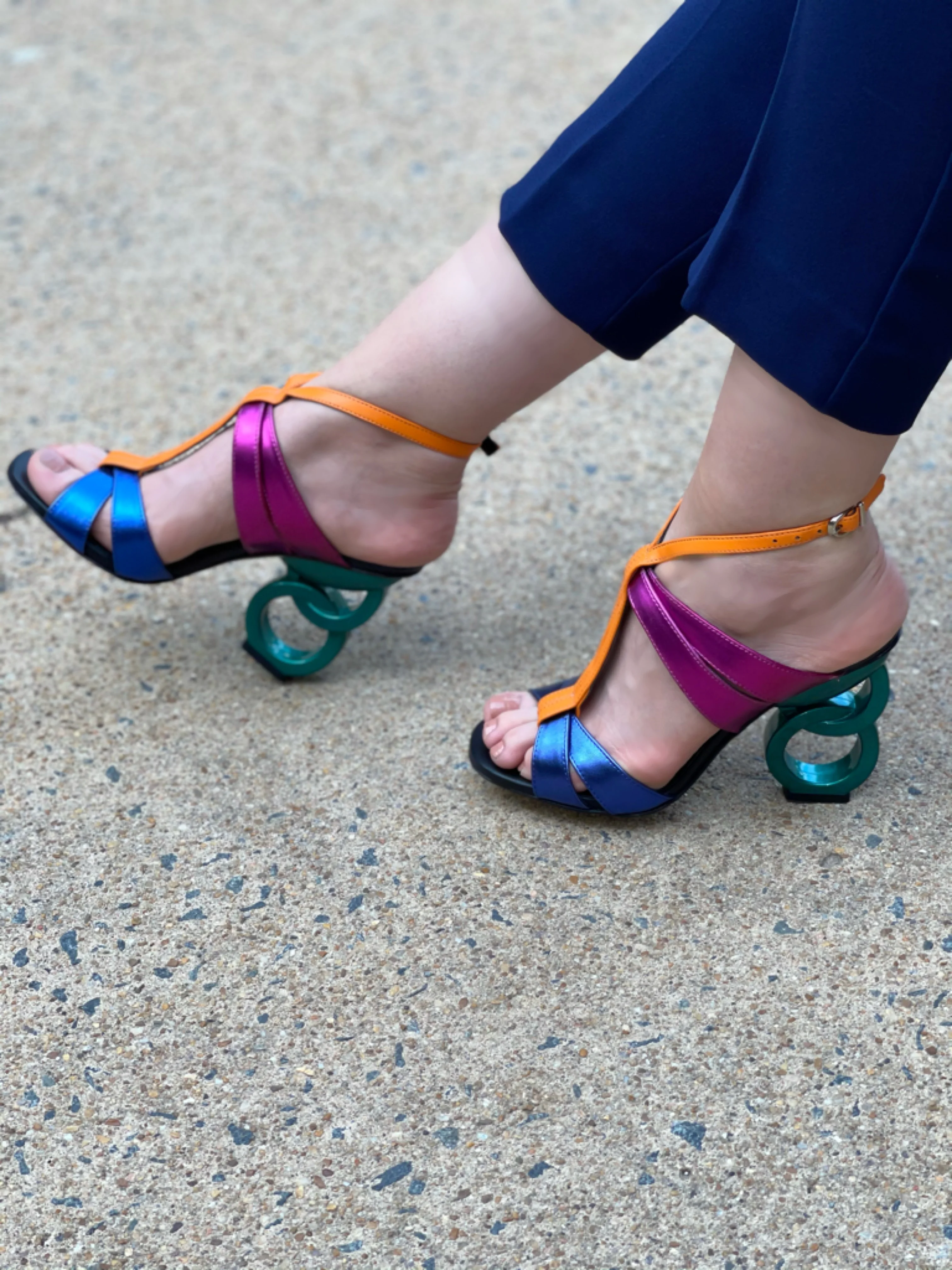 The Duffryn Multicolor T-Strap Leather Women Sandal - Image 5