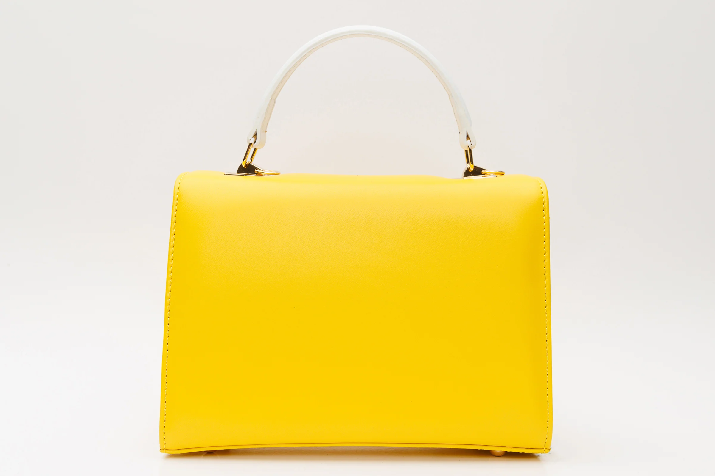 The Duffryn Yellow Leather Handbag - Image 5