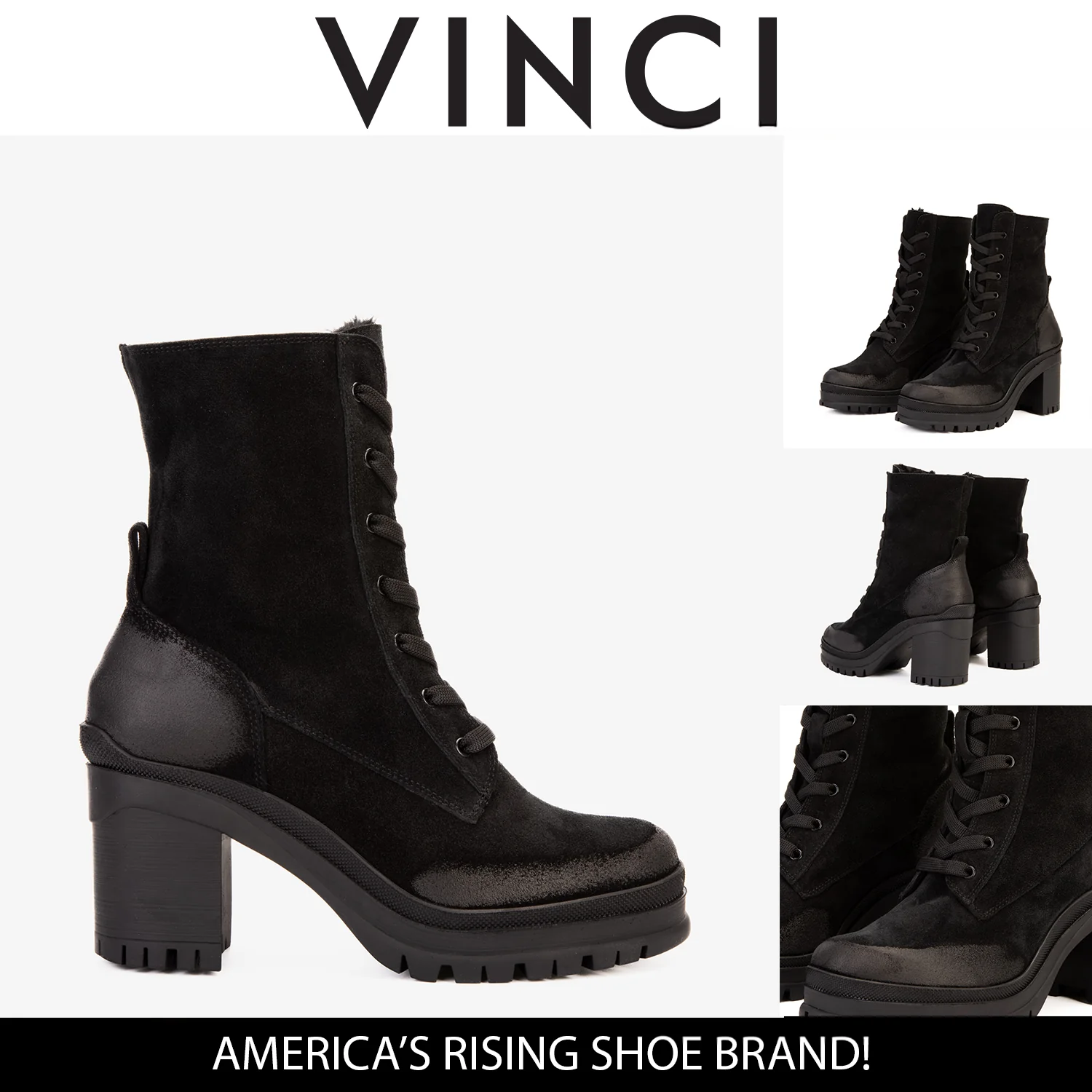 The Elera Black Leather Block Heel Women Boot - Image 9