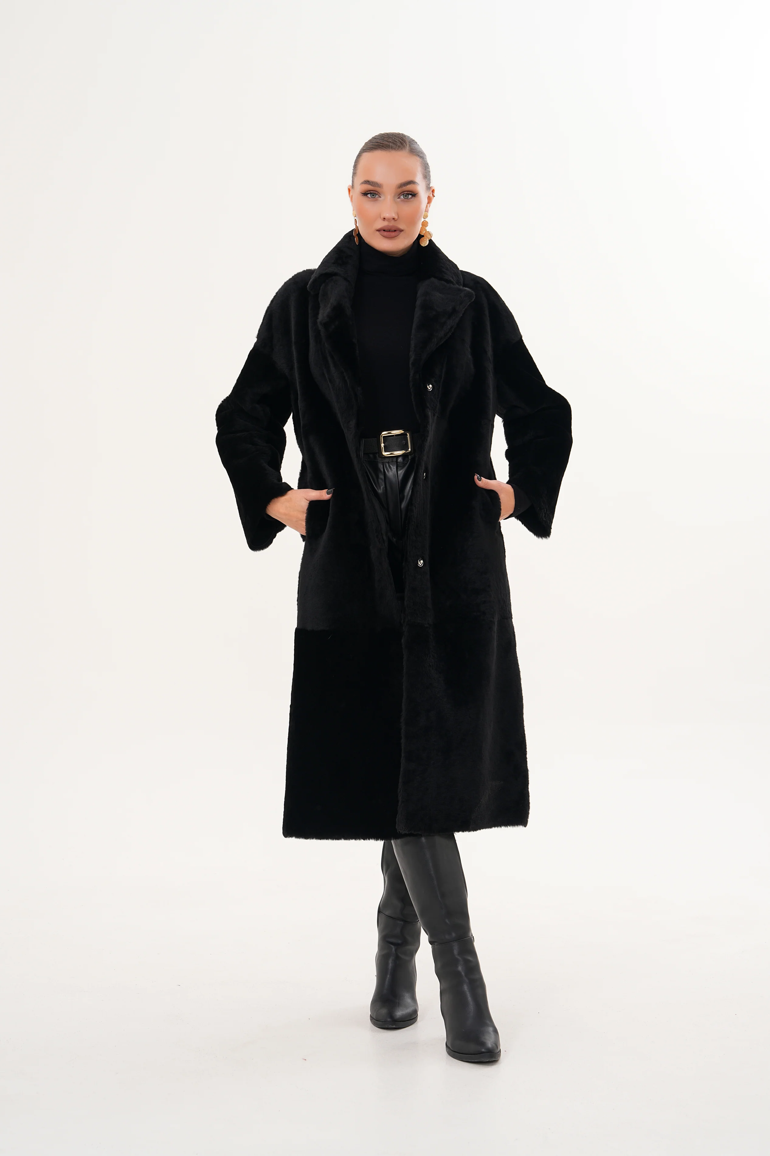 The Emilia Reversible Shearling Leather Women Jacket - Image 9
