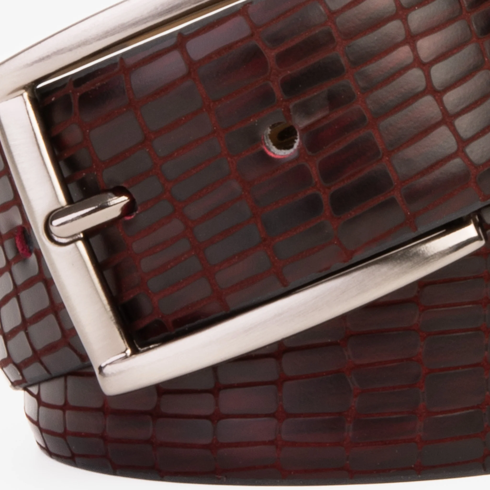 The Empire Burgundy Leather Belt - Image 2