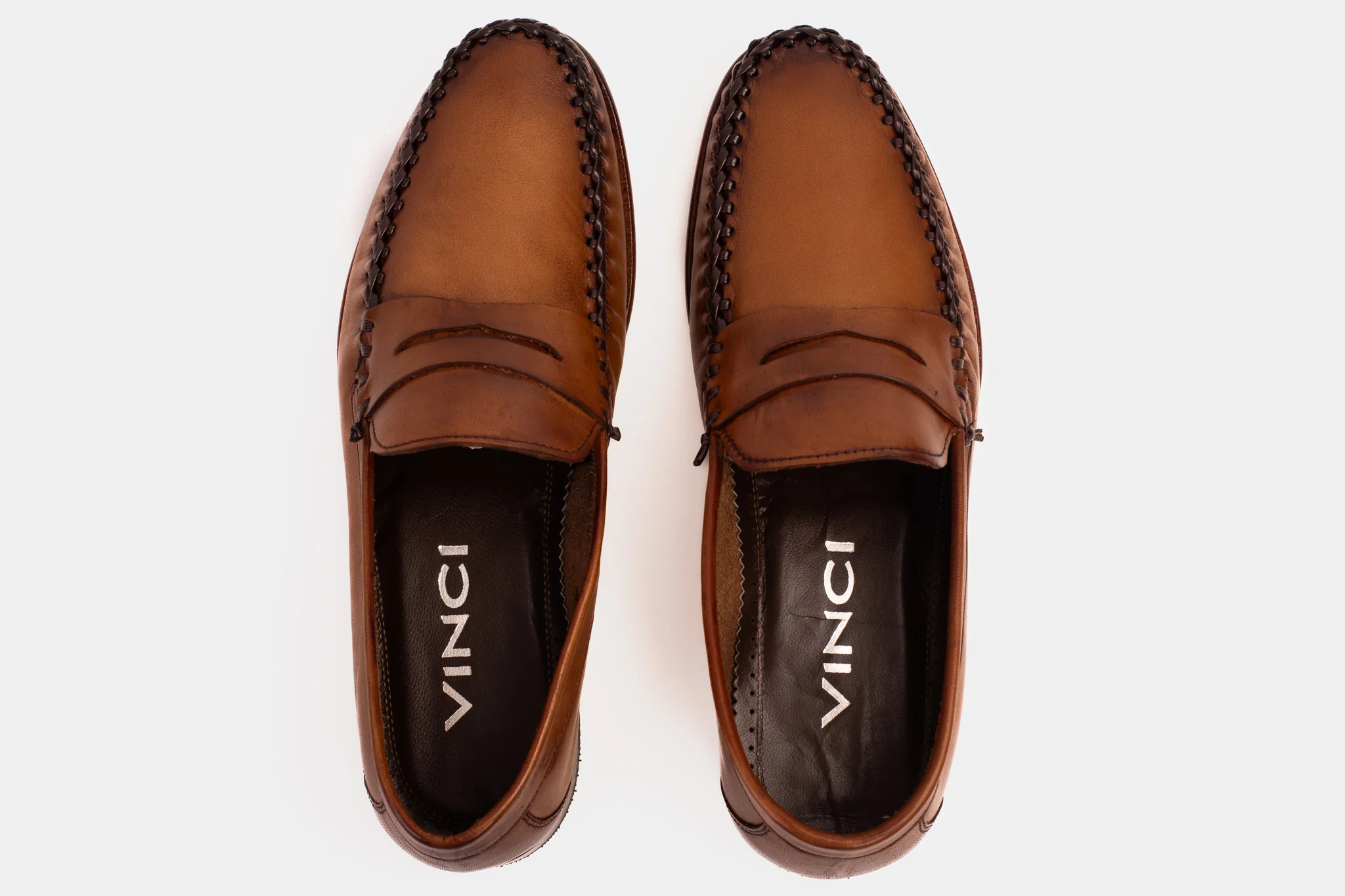 The Eregli Tan Leather Penny Loafer Men Shoe - Image 7
