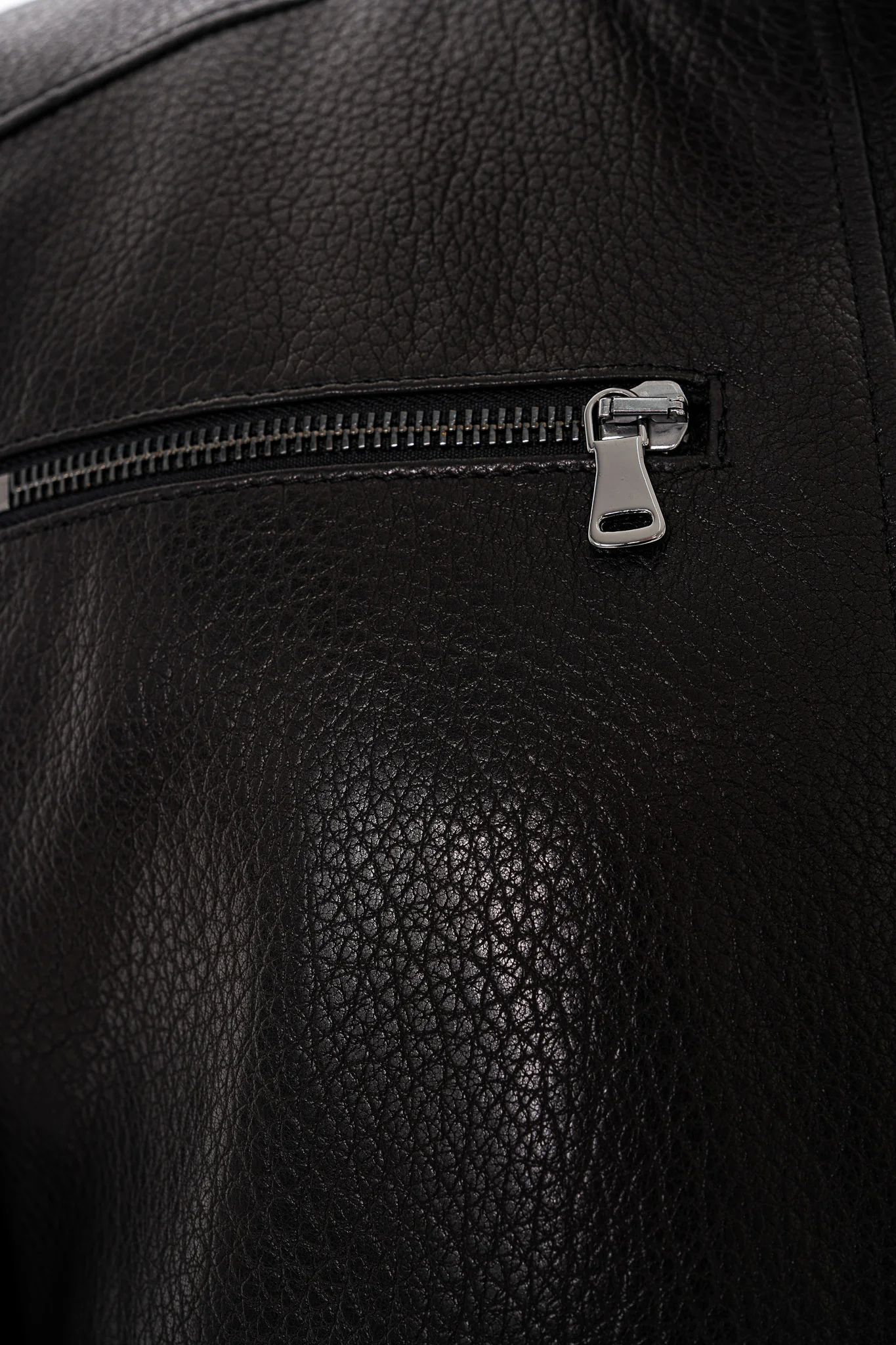The Falcon Black Pebbled Leather Men Jacket - Image 6