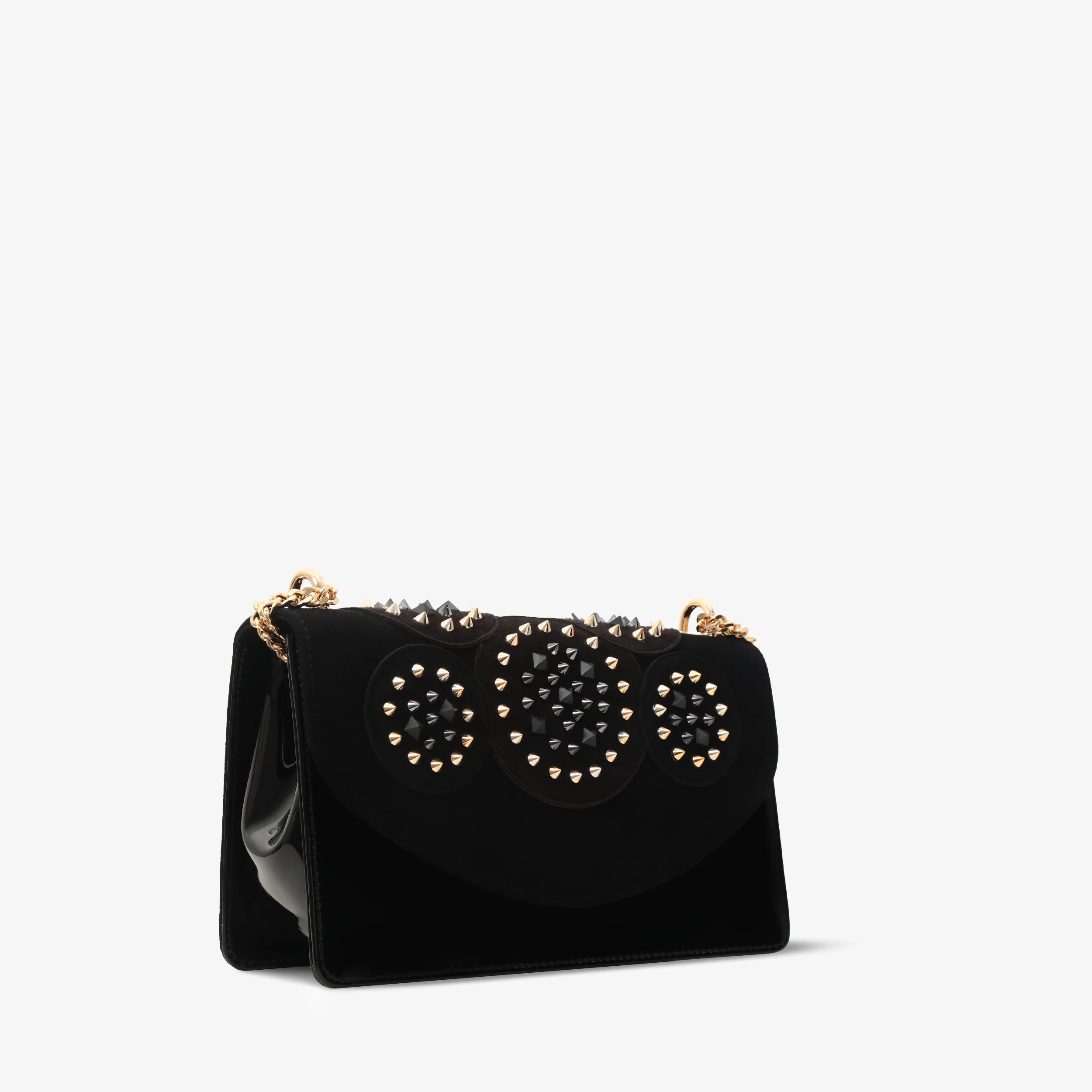The Infanta Black Spike Leather Handbag - Image 3