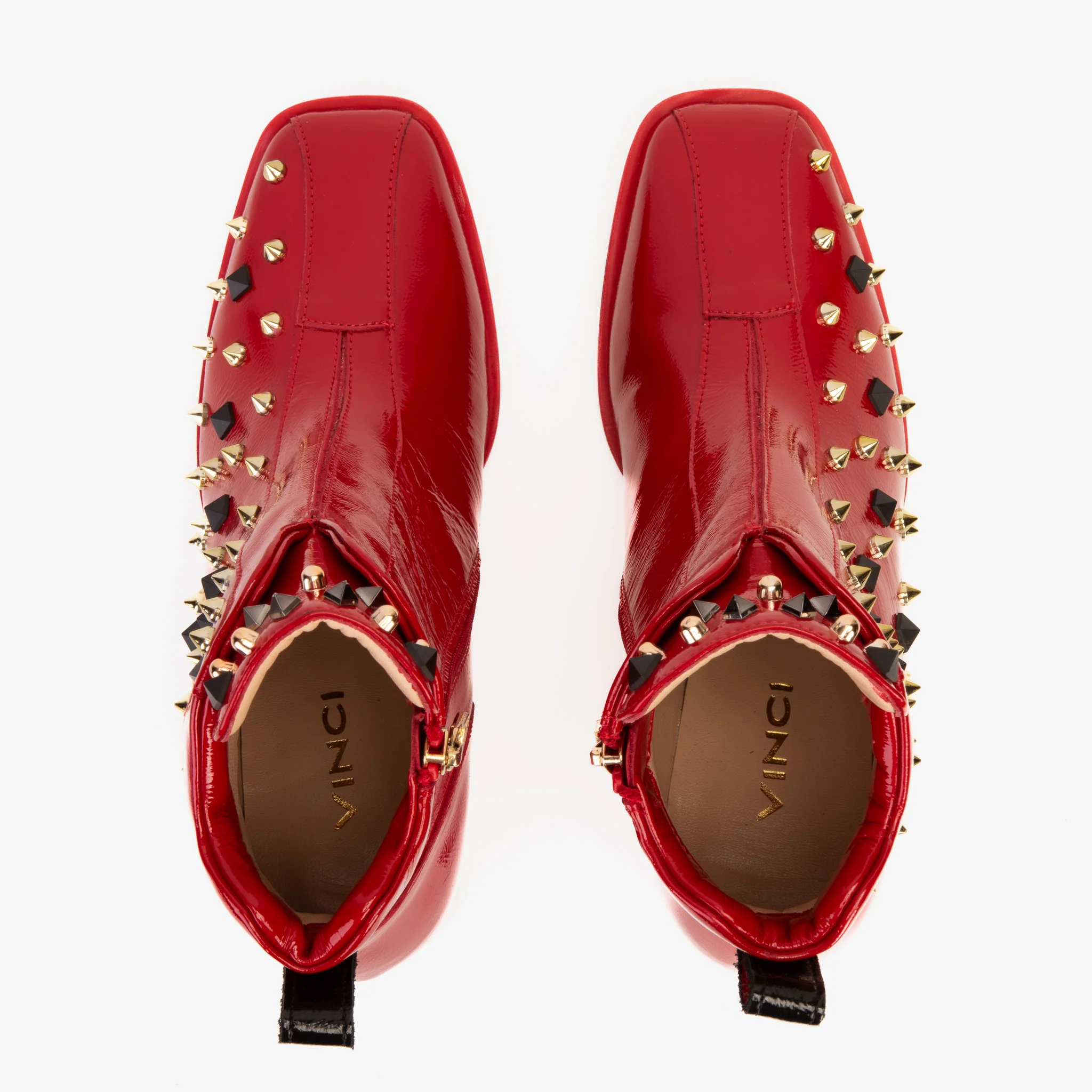 The Infanta Red Leather Block Heel Women Boot - Image 8