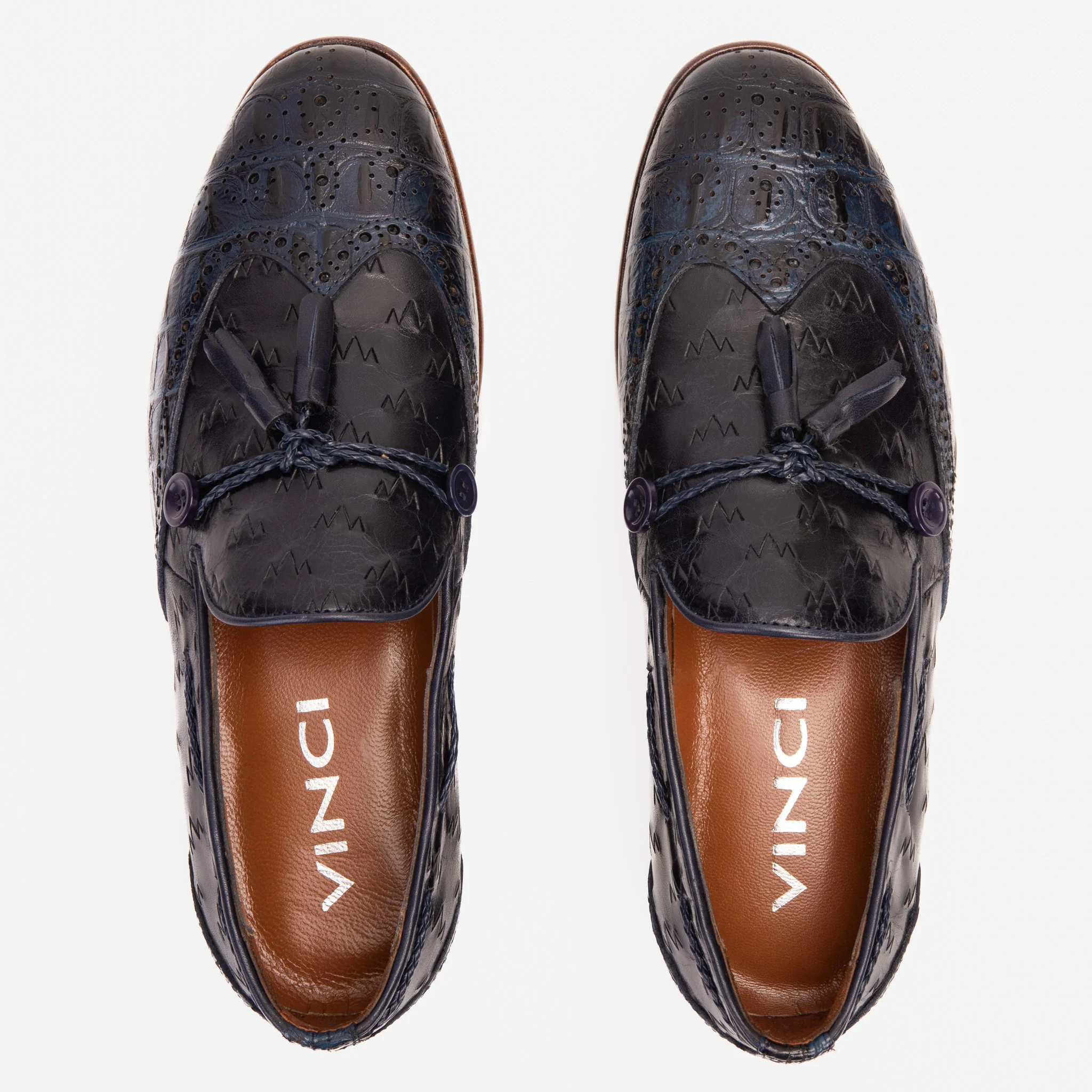 The Istanbul Navy Blue Leather Tassel Loafer Men Shoe - Image 6