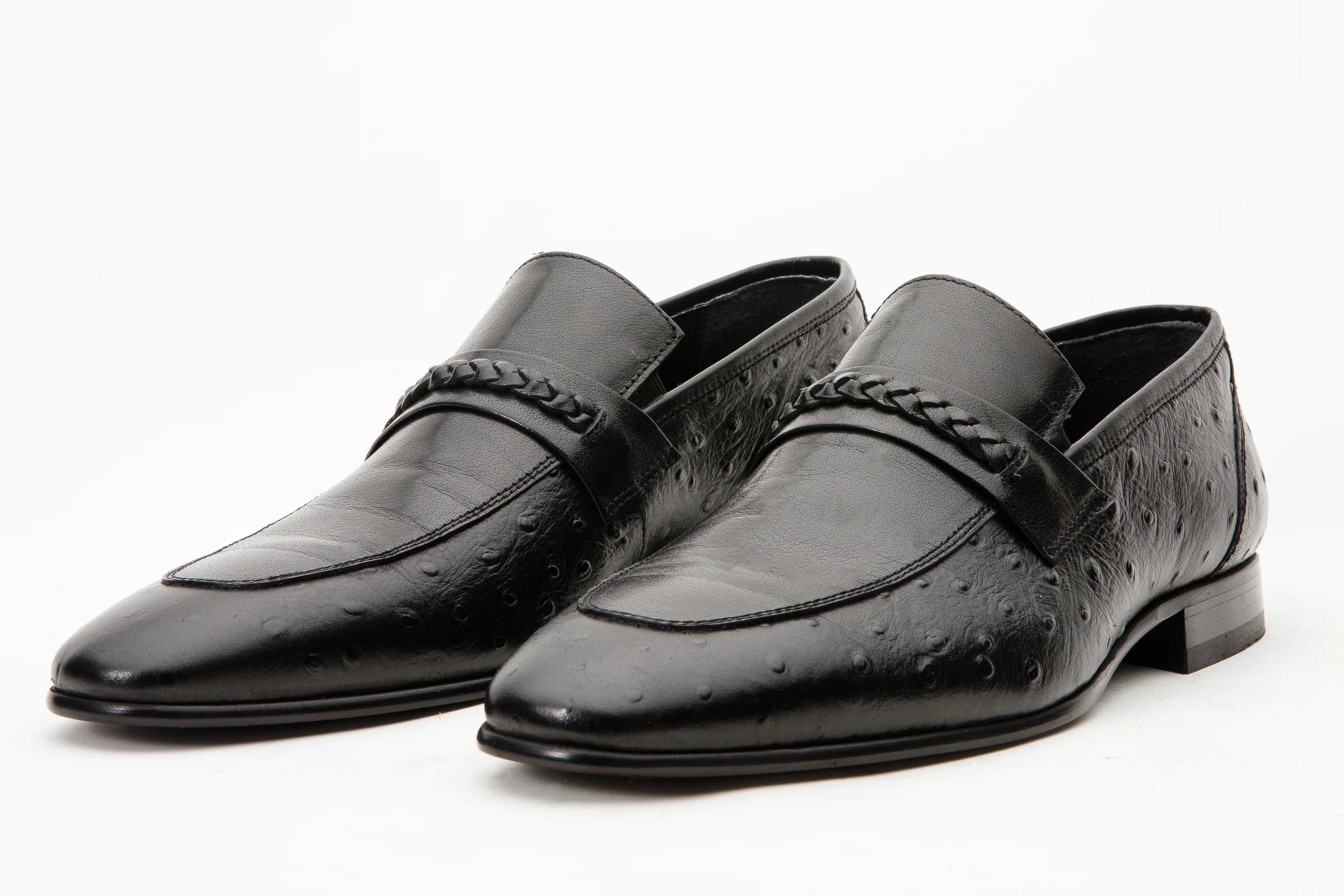 The Johannesburg Black Leather Dress Loafer Men  Shoe - Image 3