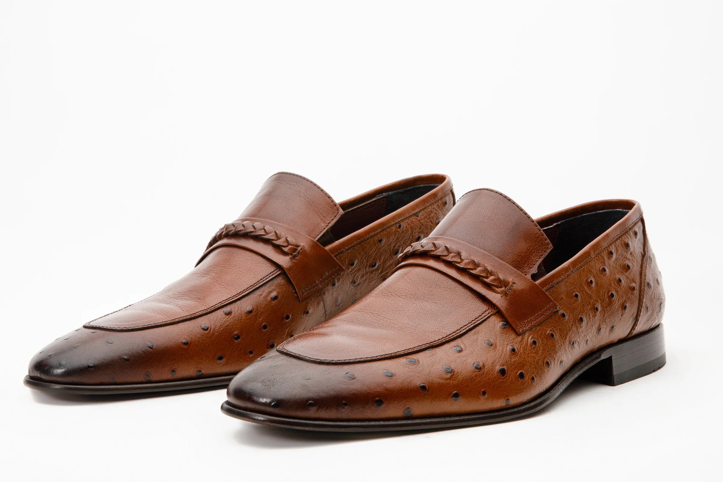 The Johannesburg Brown Leather Dress Loafer Men  Shoe - Image 3