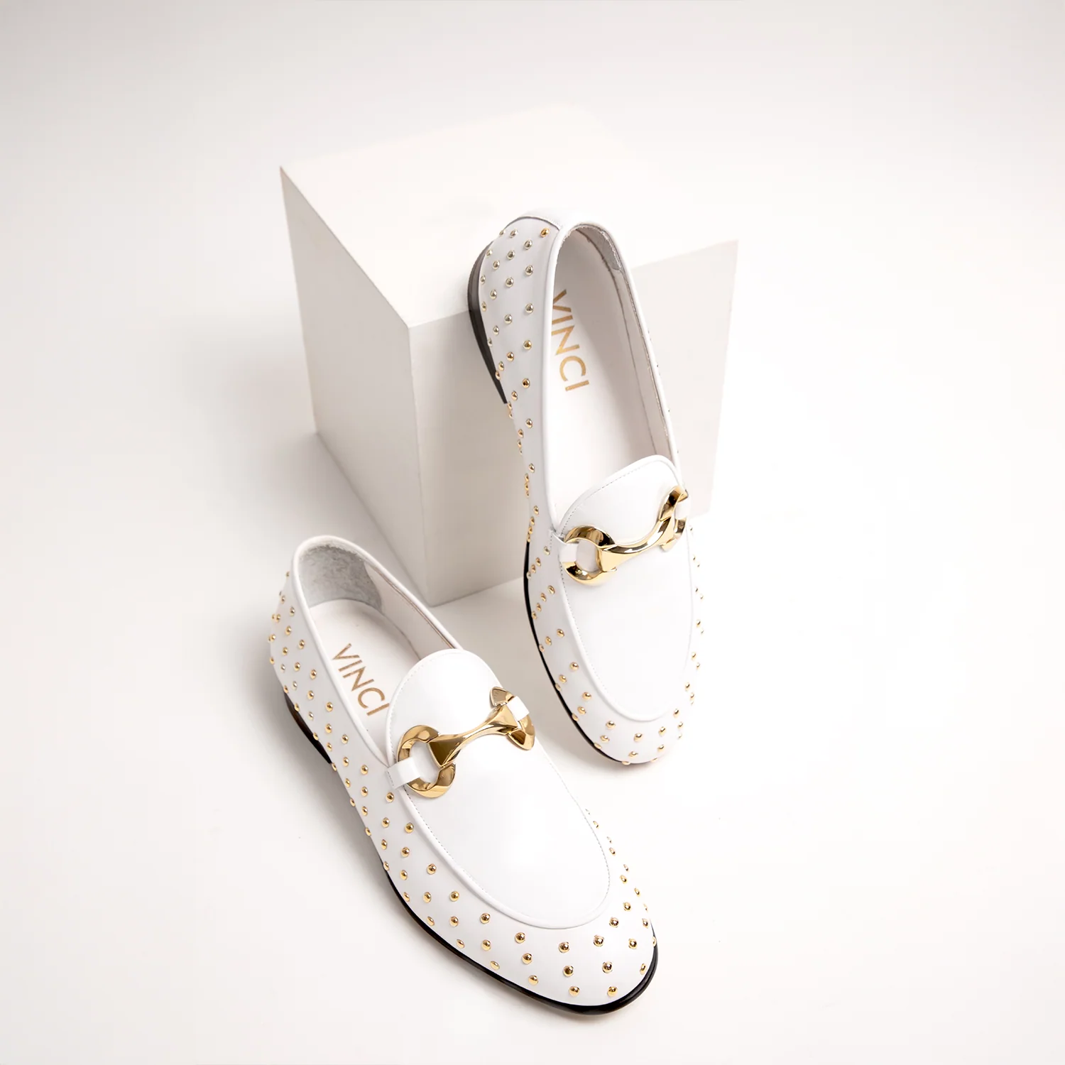The Jupiter  Shoe White Spike Leather  Bit Dress Loafer Limited Edition Men Shoe - Image 8