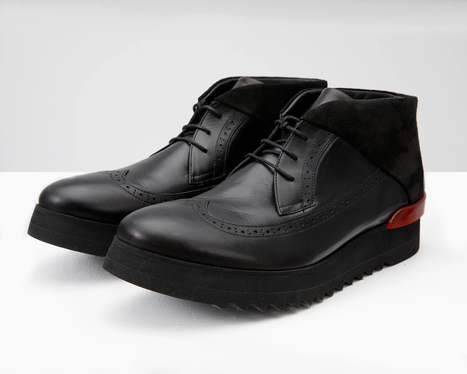 The Kagan Black Wingtip Chukka Men Sneaker Boot - Image 3