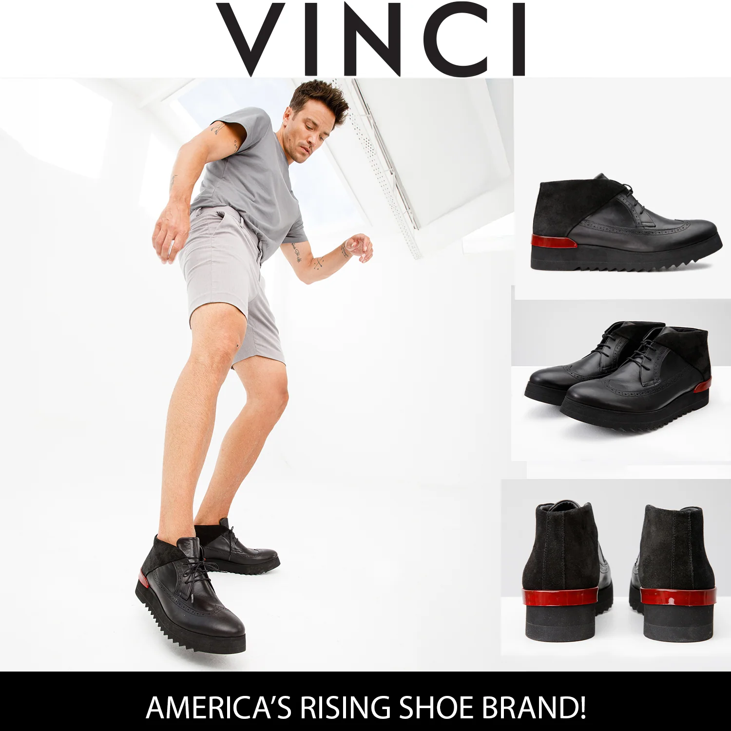 The Kagan Black Wingtip Chukka Men Sneaker Boot - Image 6